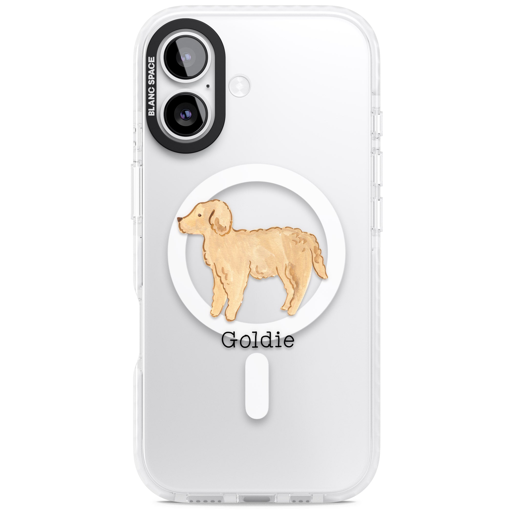 Personalised Goldendoodle iPhone 17 Impact Pro Clear Phone Case