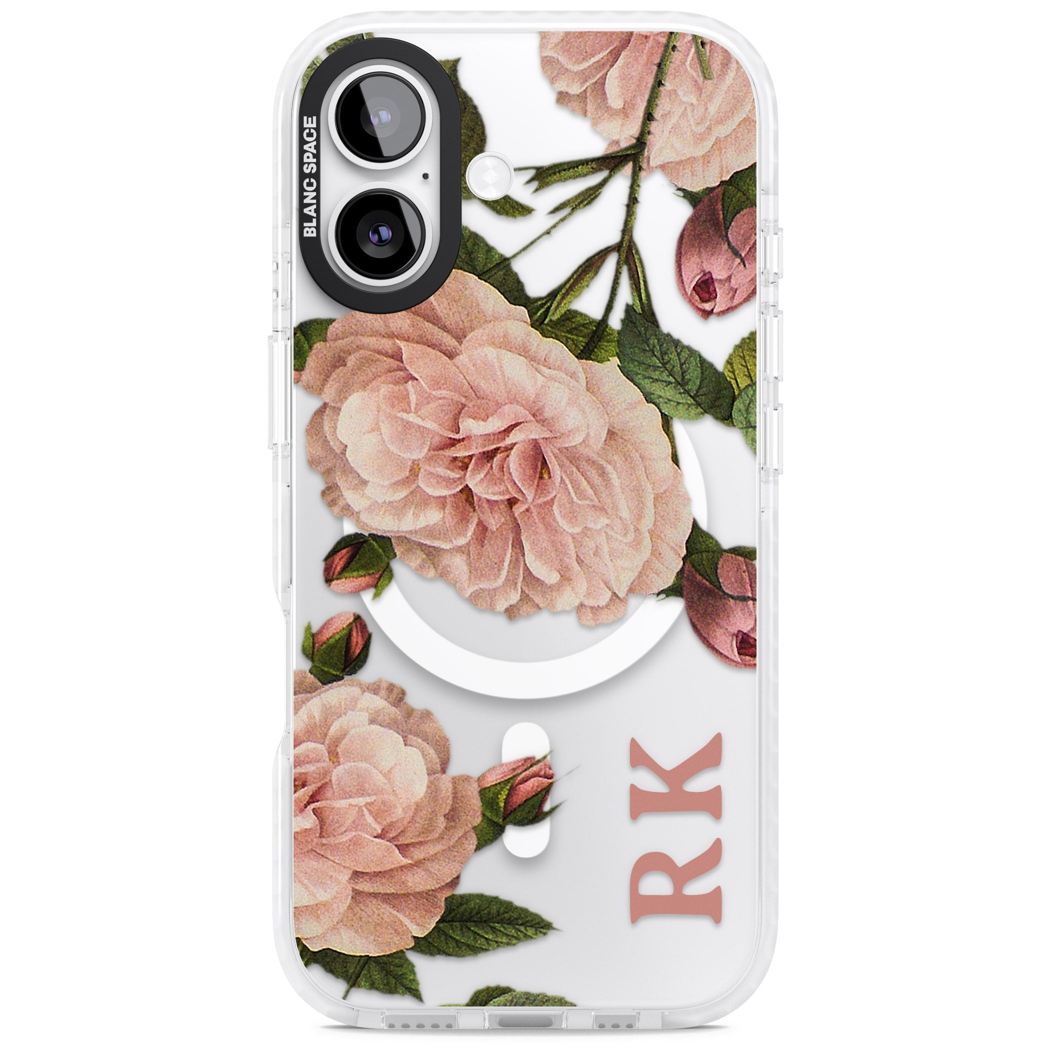 Personalised Vintage Floral iPhone 17 Impact Pro Clear Phone Case