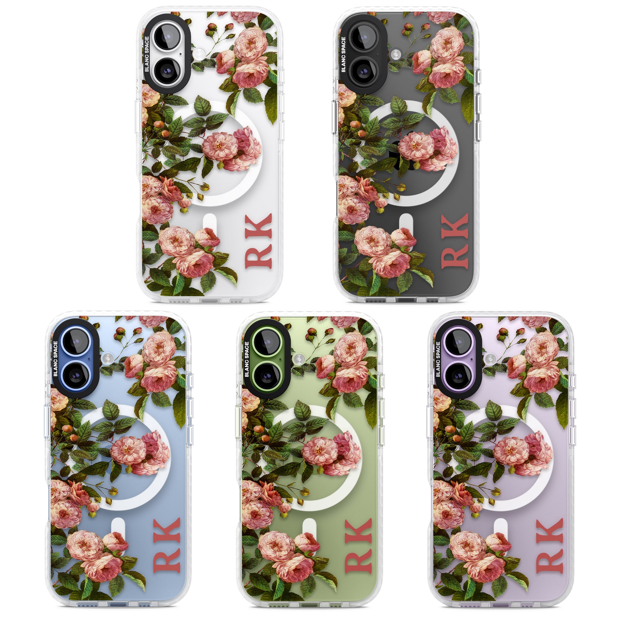 Personalised Vintage Floral Garden iPhone 17 Impact Pro Clear Phone Case APT Impact Protection