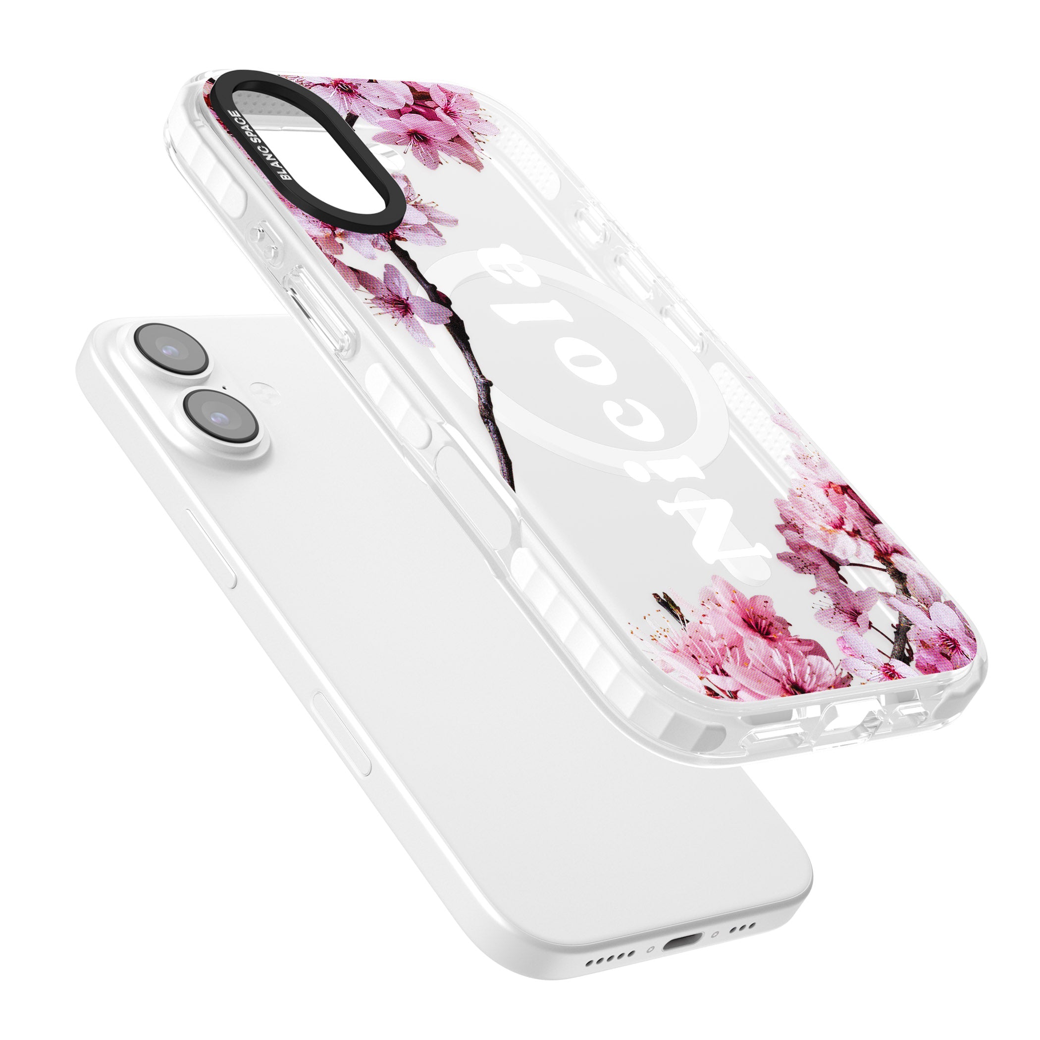 Personalised Cherry Blossom Elegance Classic iPhone 17 Impact Pro Clear Phone Case Colours
