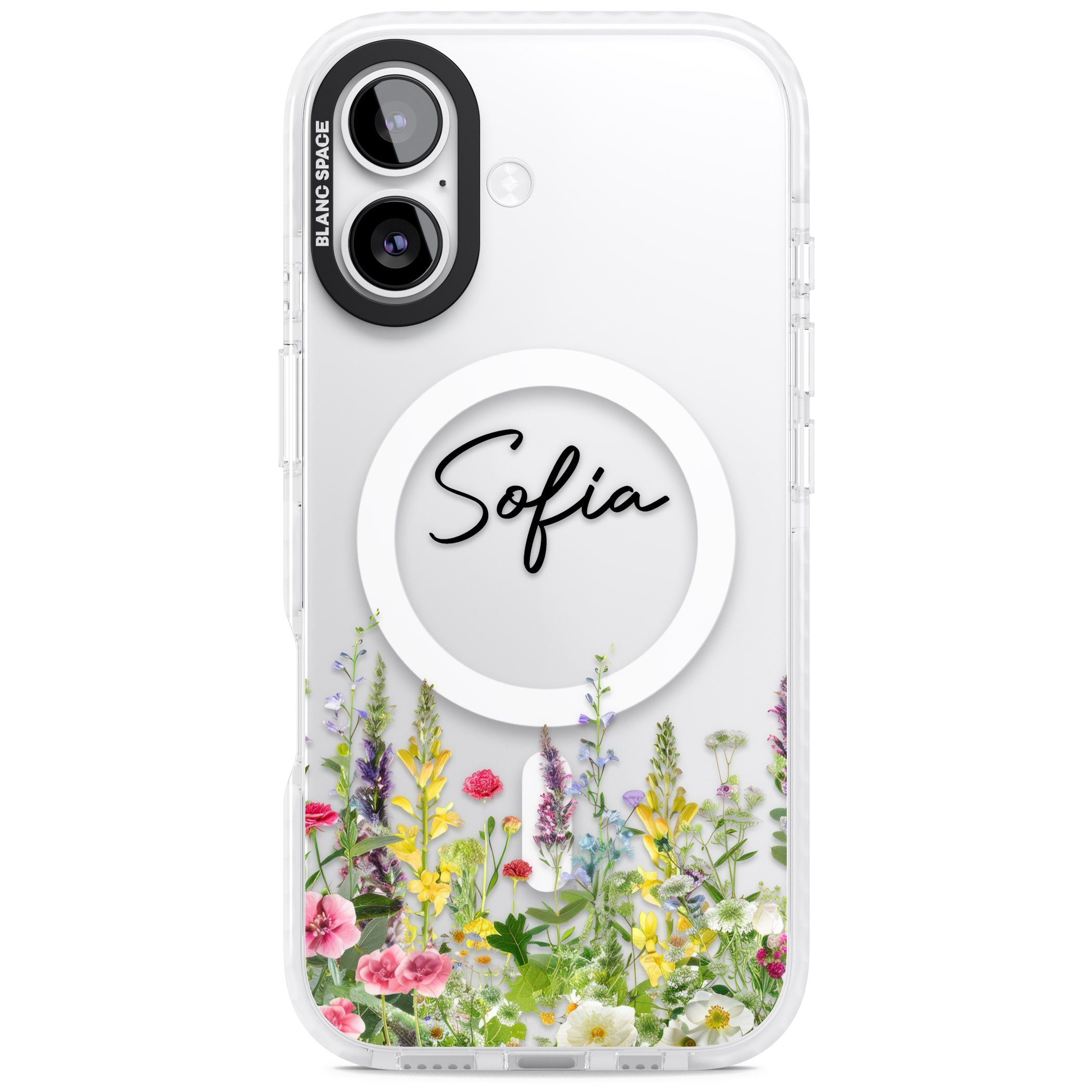 Personalised Garden Wildfowers iPhone 17 Impact Pro Clear Phone Case
