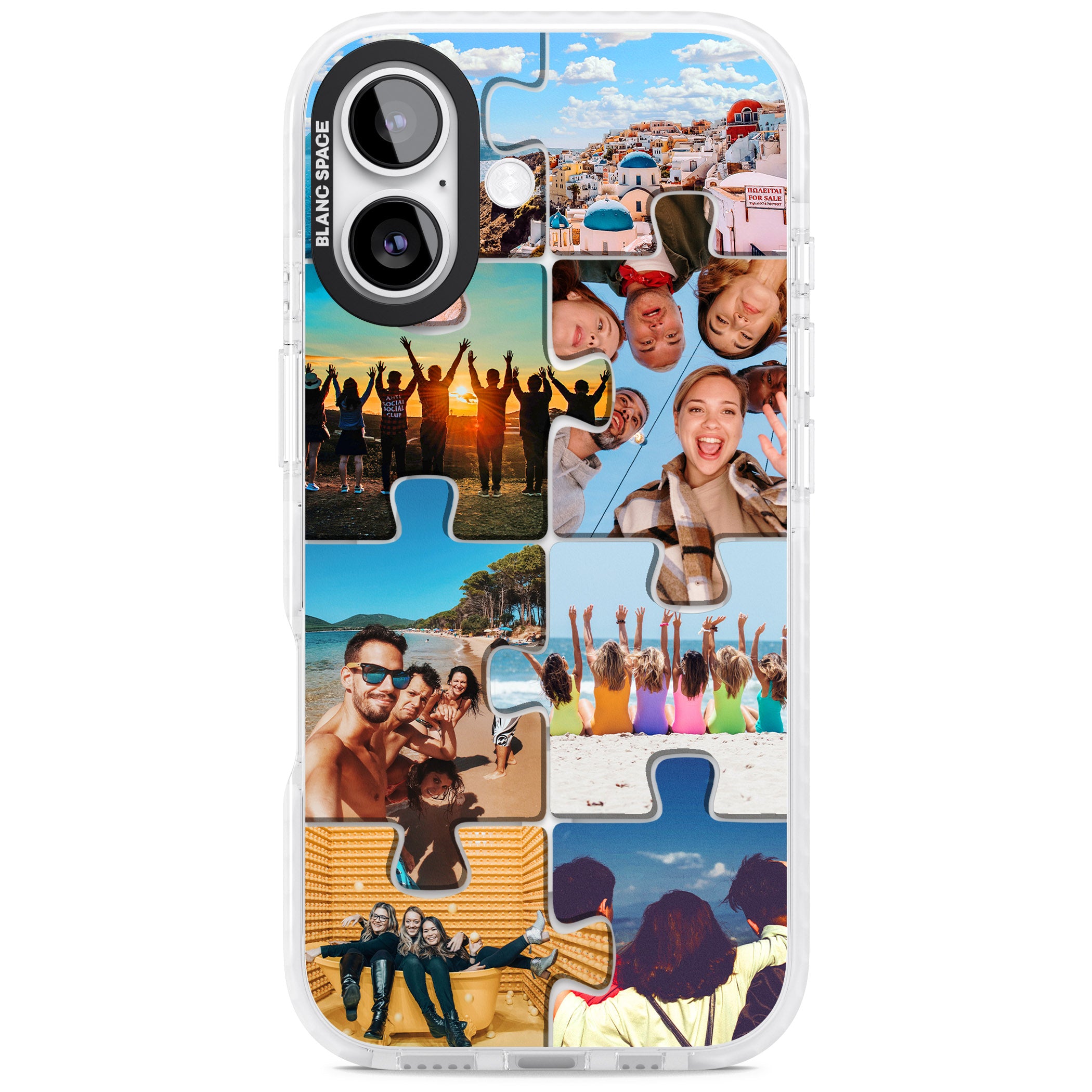 Personalised Jigsaw Photo Grid iPhone 17 Impact Pro Clear Phone Case
