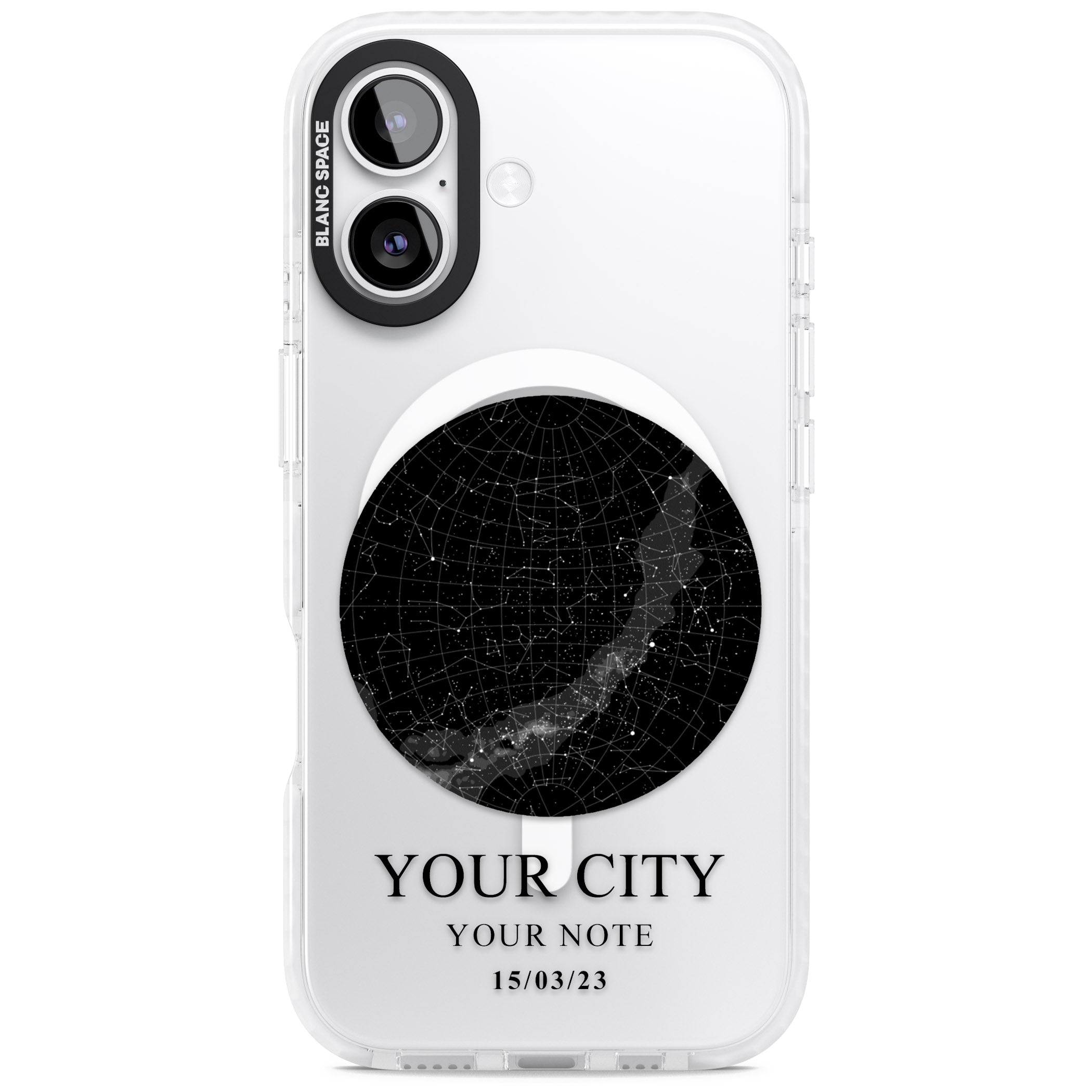 Personalised Star Map iPhone 17 Impact Pro Clear Phone Case