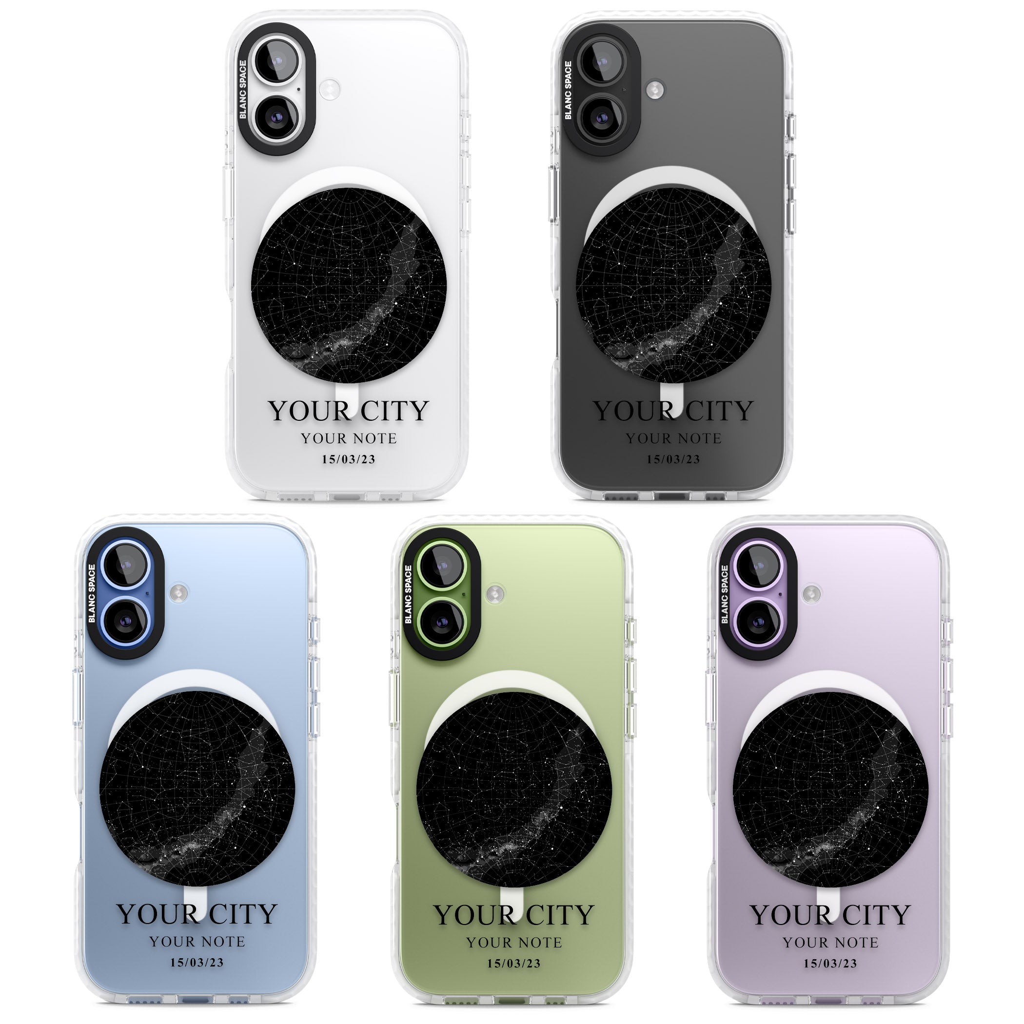 Personalised Star Map iPhone 17 Impact Pro Clear Phone Case APT Impact Protection