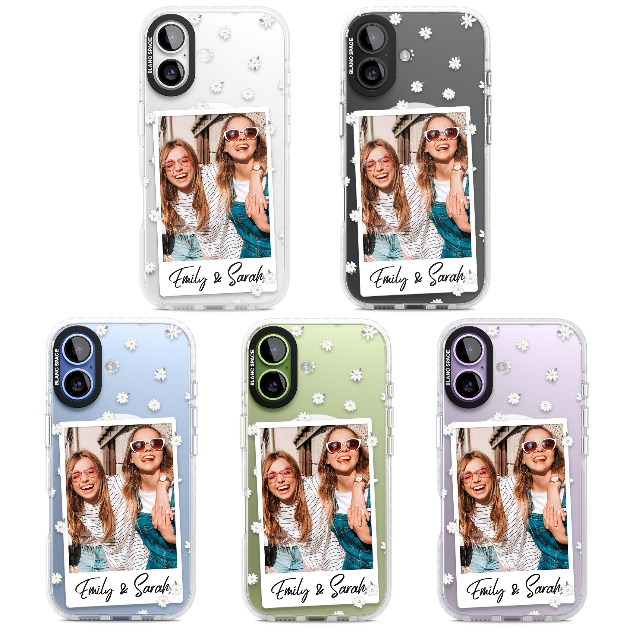 Personalised Daisy Instant Photo iPhone 17 Impact Pro Clear Phone Case APT Impact Protection