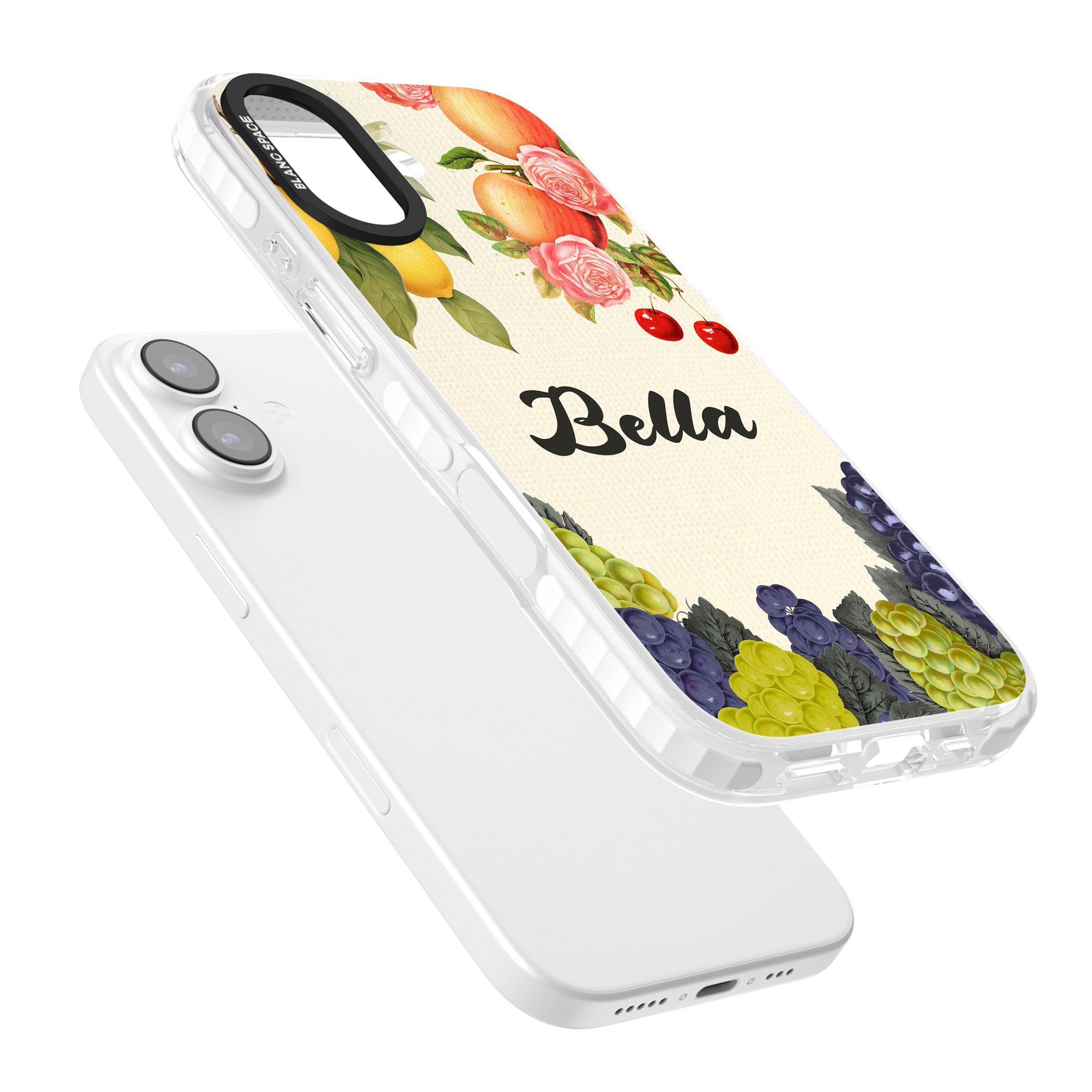 Personalised Vintage Fruits iPhone 17 Impact Pro Clear Phone Case Colours