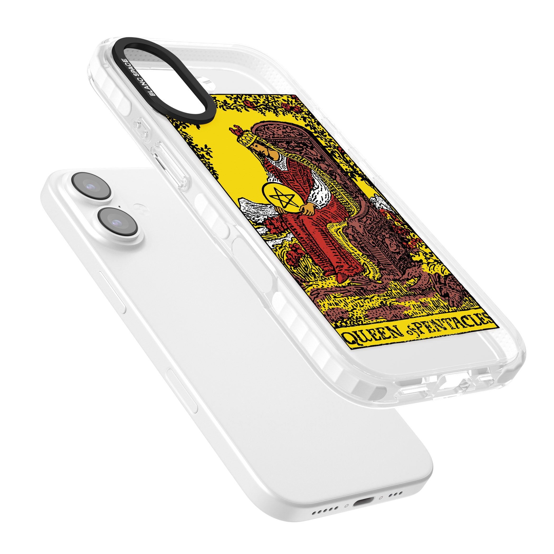 Personalised Queen Of Pentacles Tarot Card (Color) iPhone 17 Impact Pro Clear Phone Case Colours