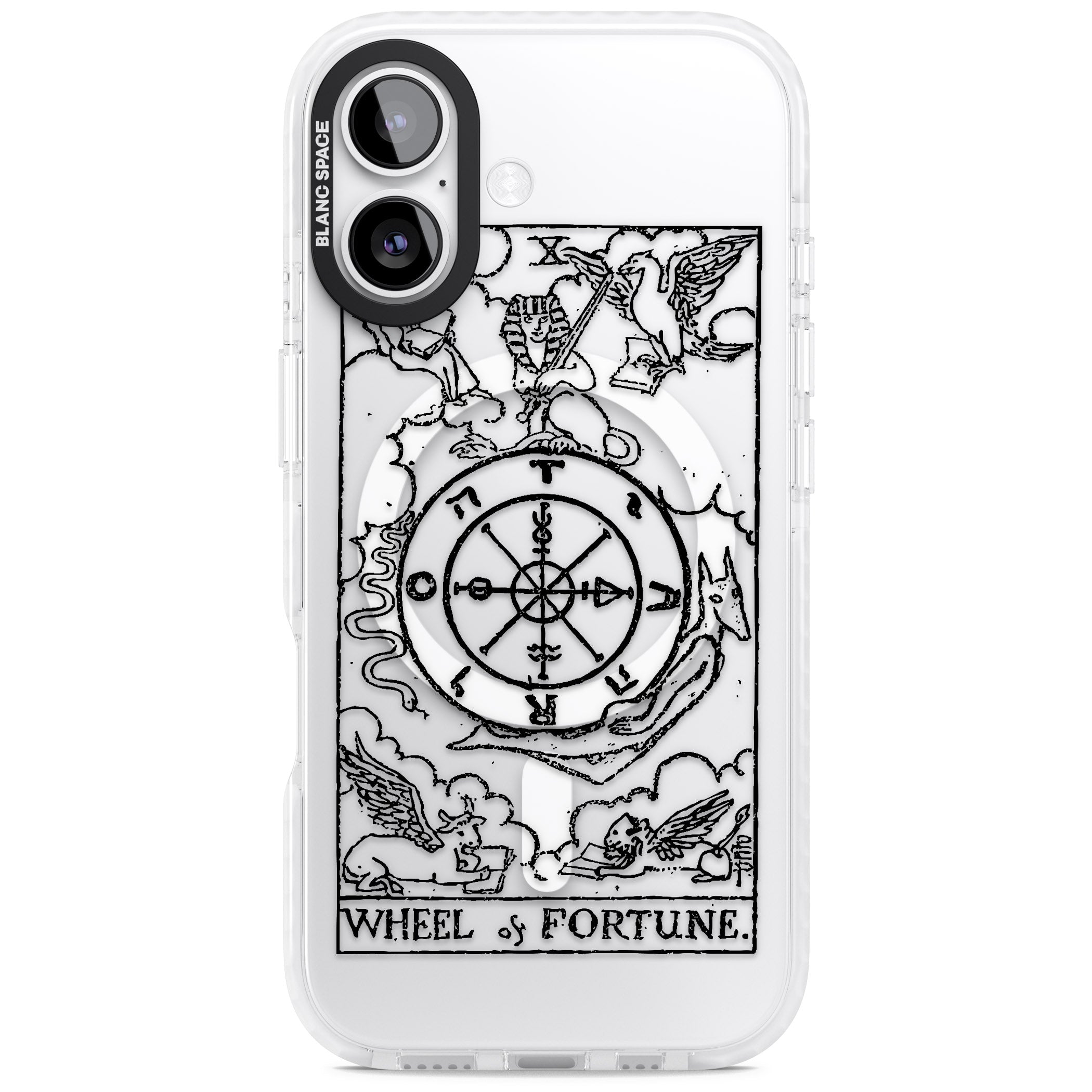 Personalised Wheel Of Fortune Tarot Transparent iPhone 17 Impact Pro Clear Phone Case