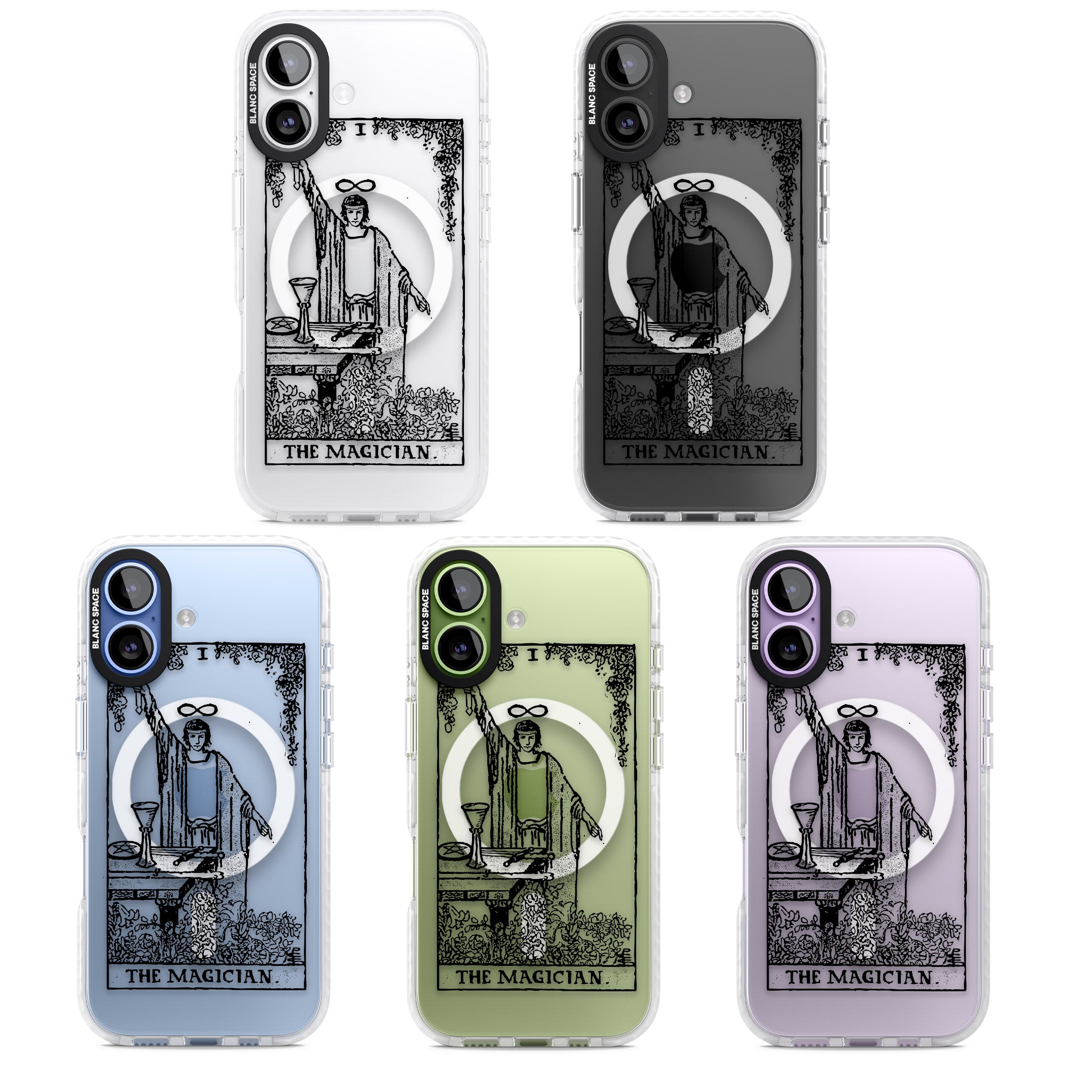 Personalised The Magician Tarot Transparent iPhone 17 Impact Pro Clear Phone Case APT Impact Protection
