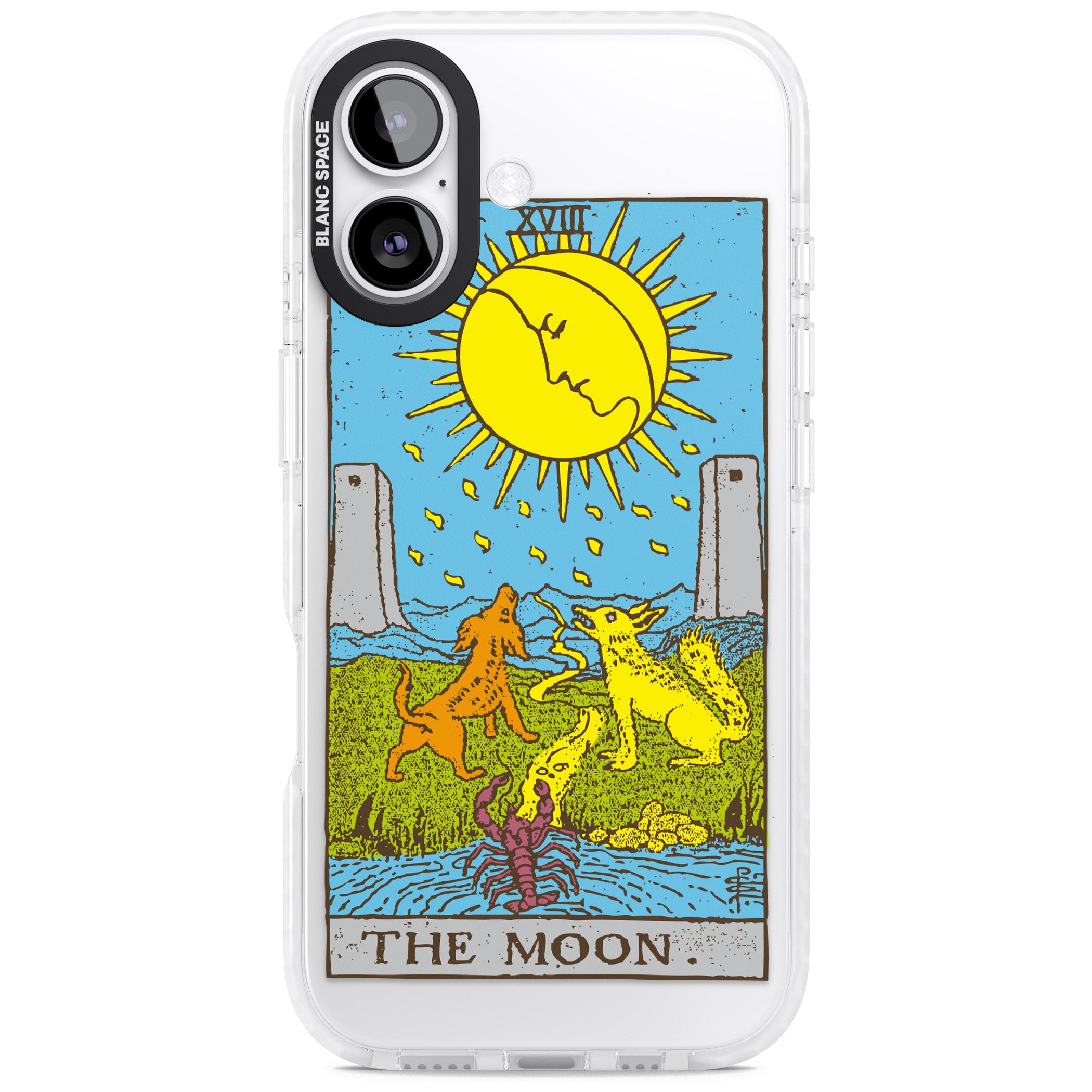 Personalised The Moon Tarot Card (Color) iPhone 17 Impact Pro Clear Phone Case