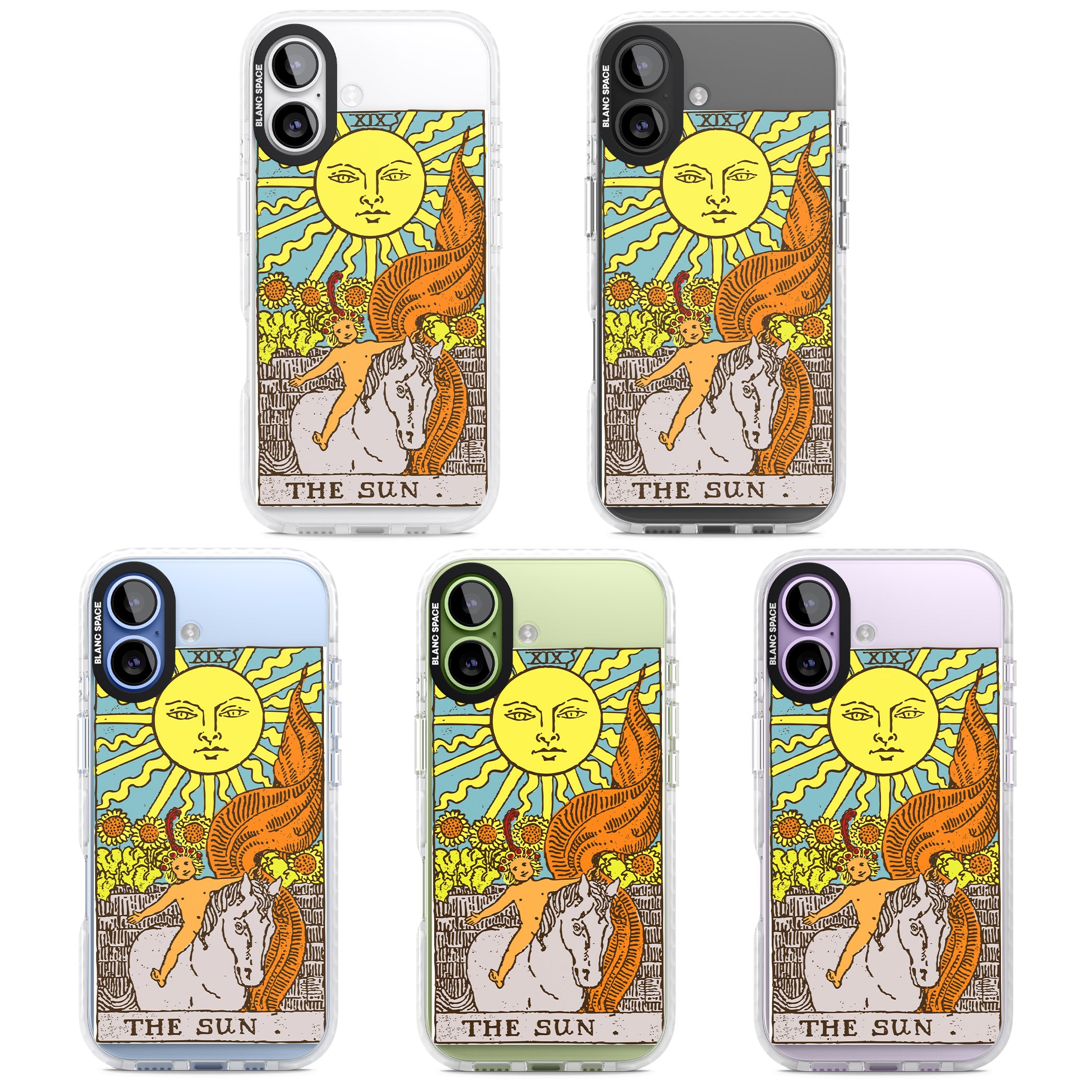 Personalised The Sun Tarot Card (Color) iPhone 17 Impact Pro Clear Phone Case APT Impact Protection