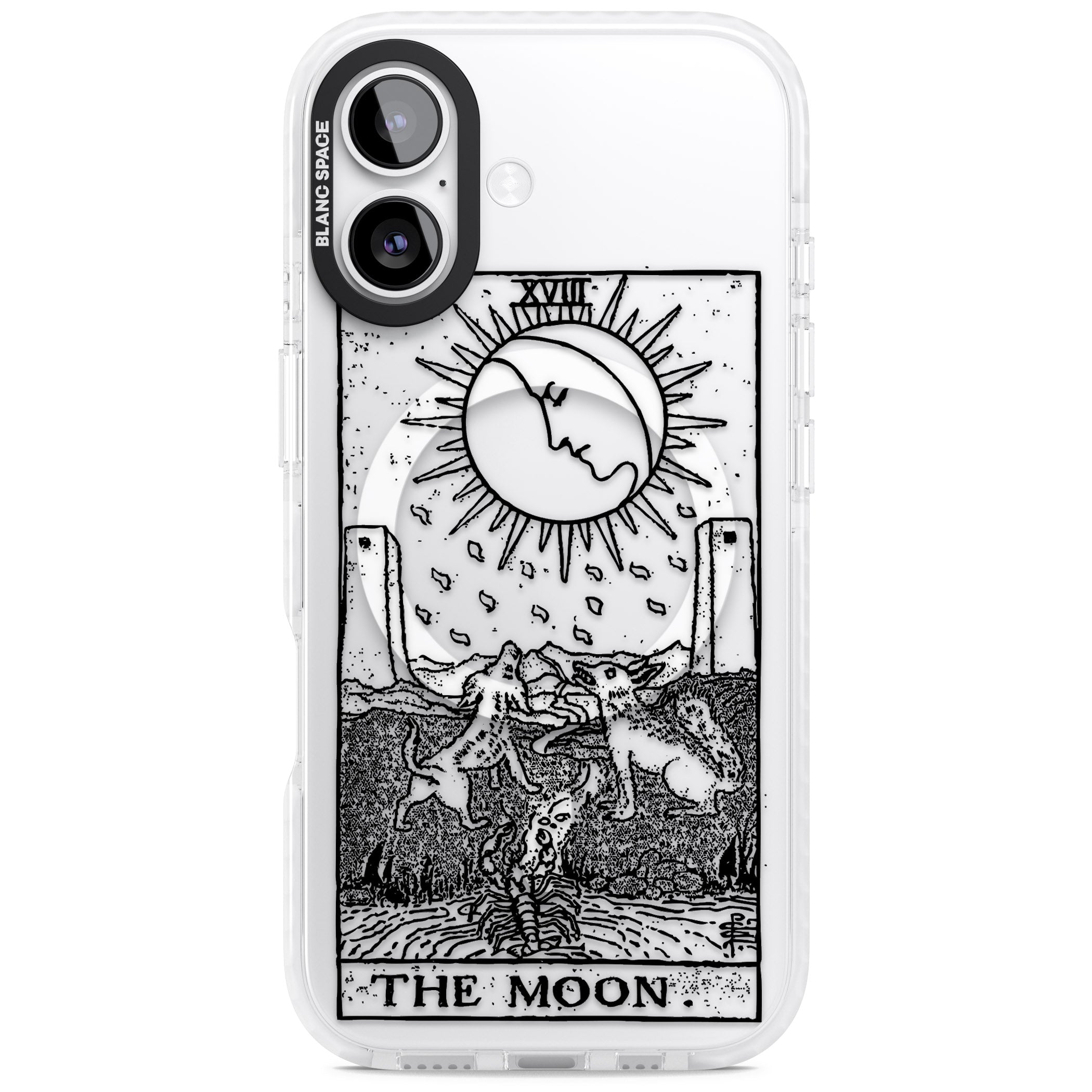 Personalised The Moon Tarot Card (Clear) iPhone 17 Impact Pro Clear Phone Case