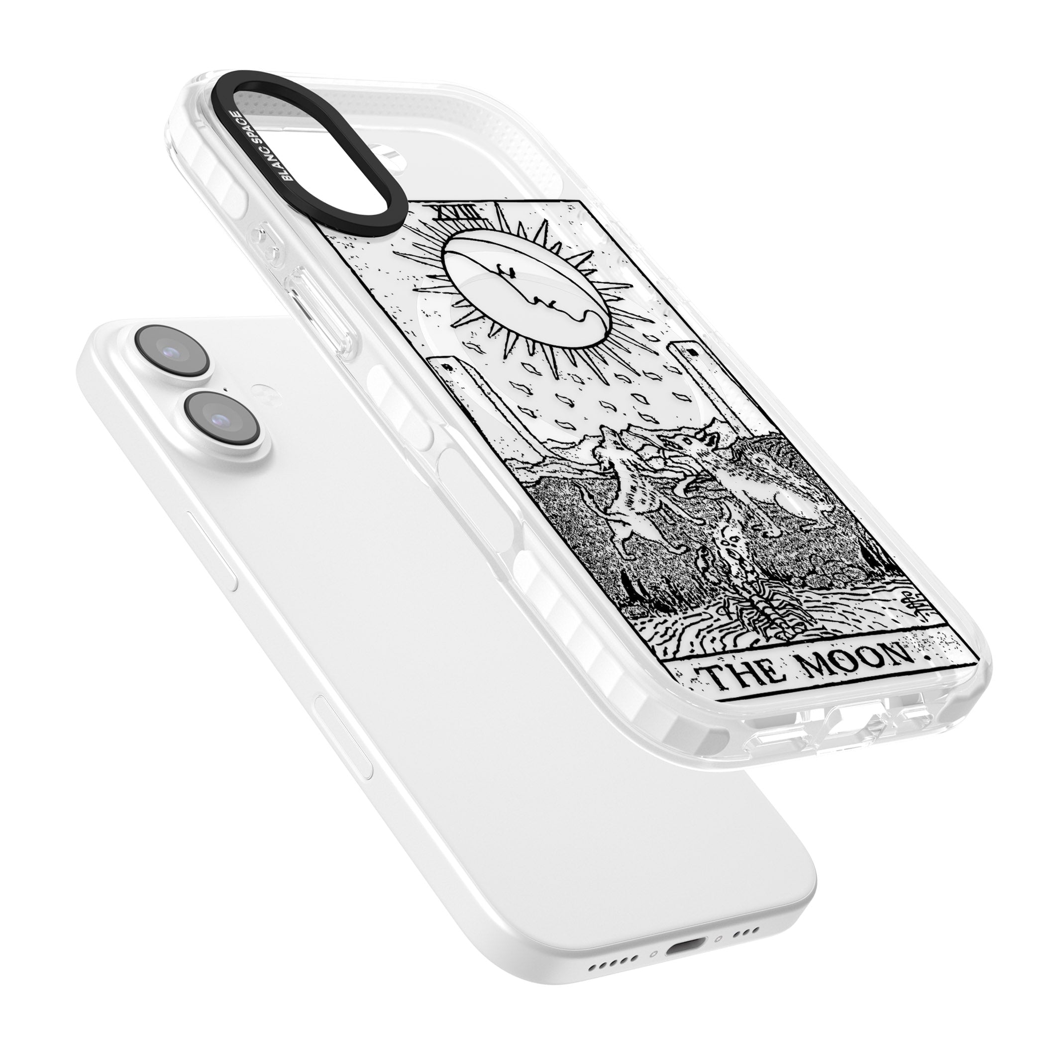 Personalised The Moon Tarot Card (Clear) iPhone 17 Impact Pro Clear Phone Case Colours