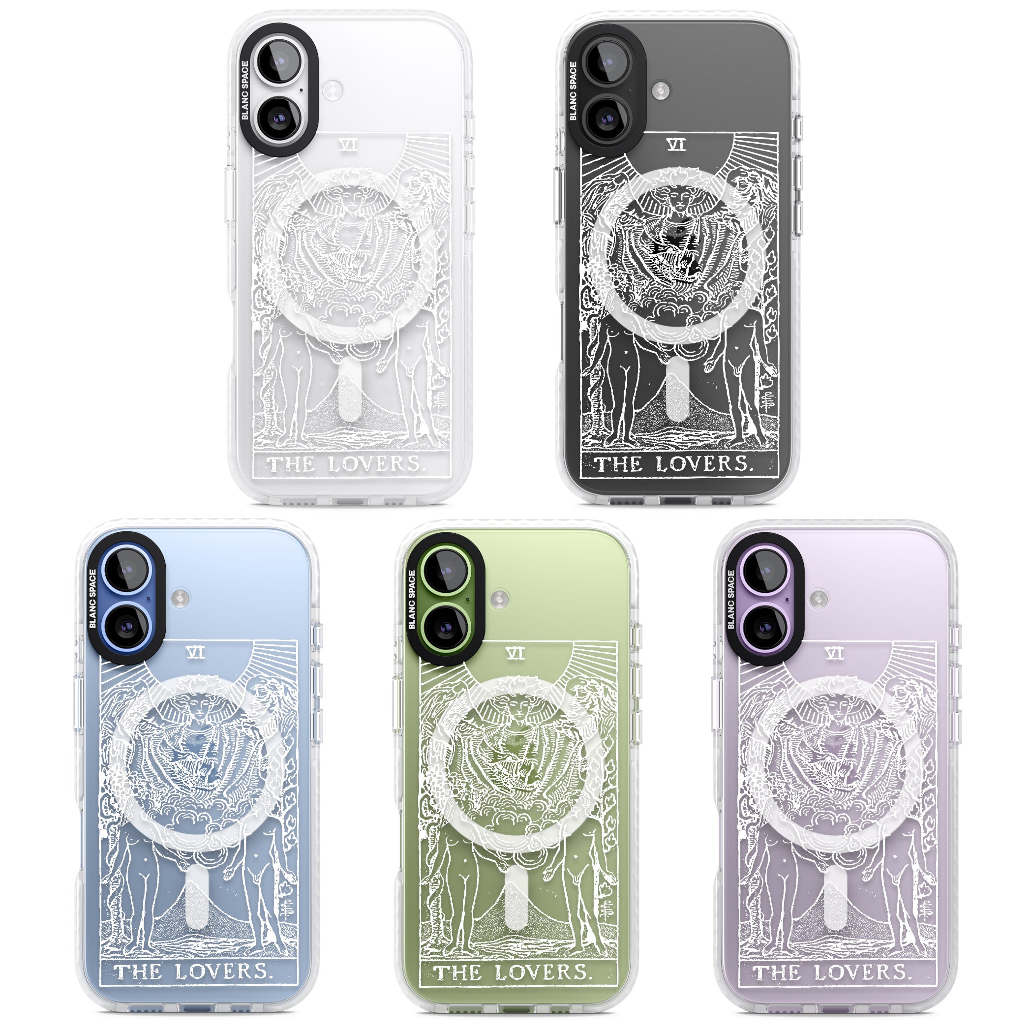 Personalised The Lovers Tarot Card (White) iPhone 17 Impact Pro Clear Phone Case APT Impact Protection