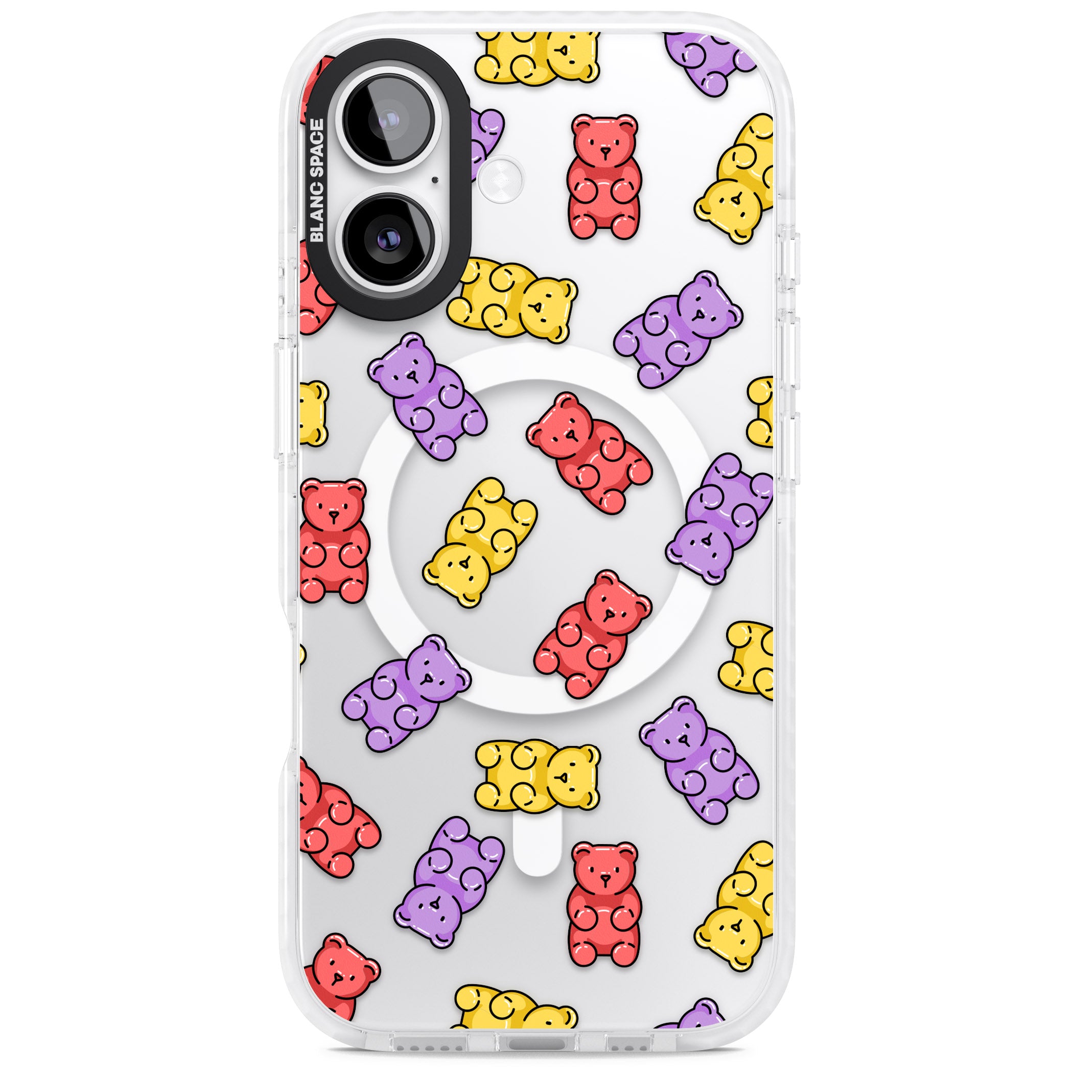 Gummy Bear Pattern iPhone 17 Impact Pro Clear Phone Case