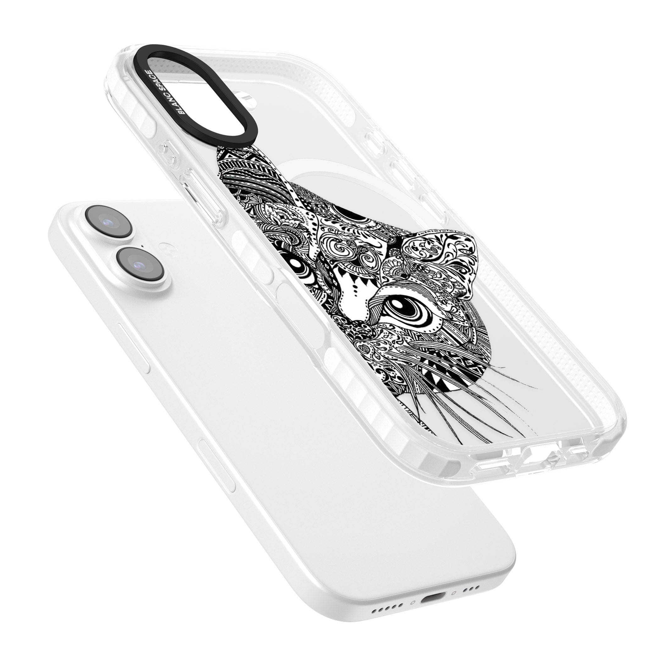 Henna Cat iPhone 17 Impact Pro Clear Phone Case Colours