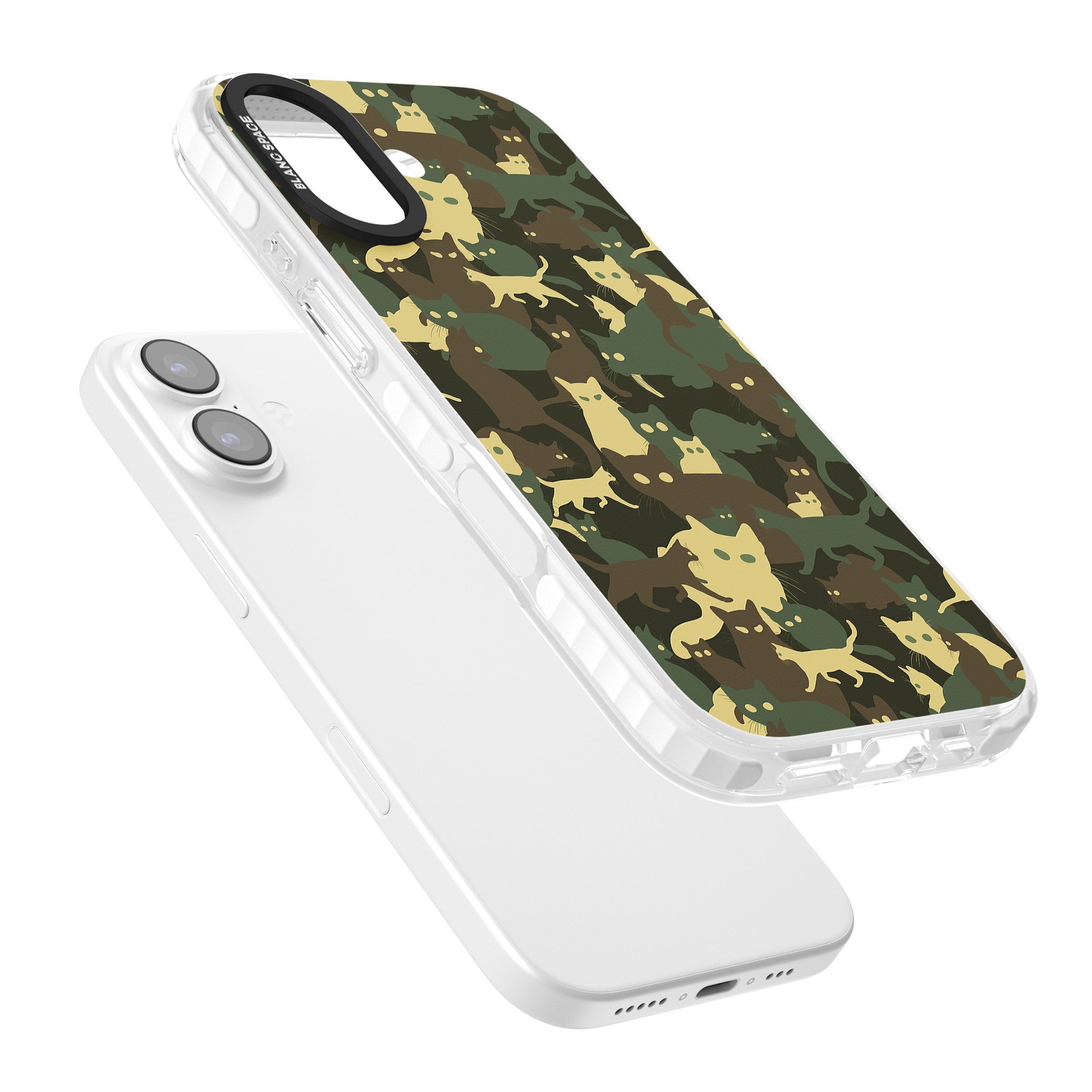 Forest Cat Camo iPhone 17 Impact Pro Clear Phone Case Colours