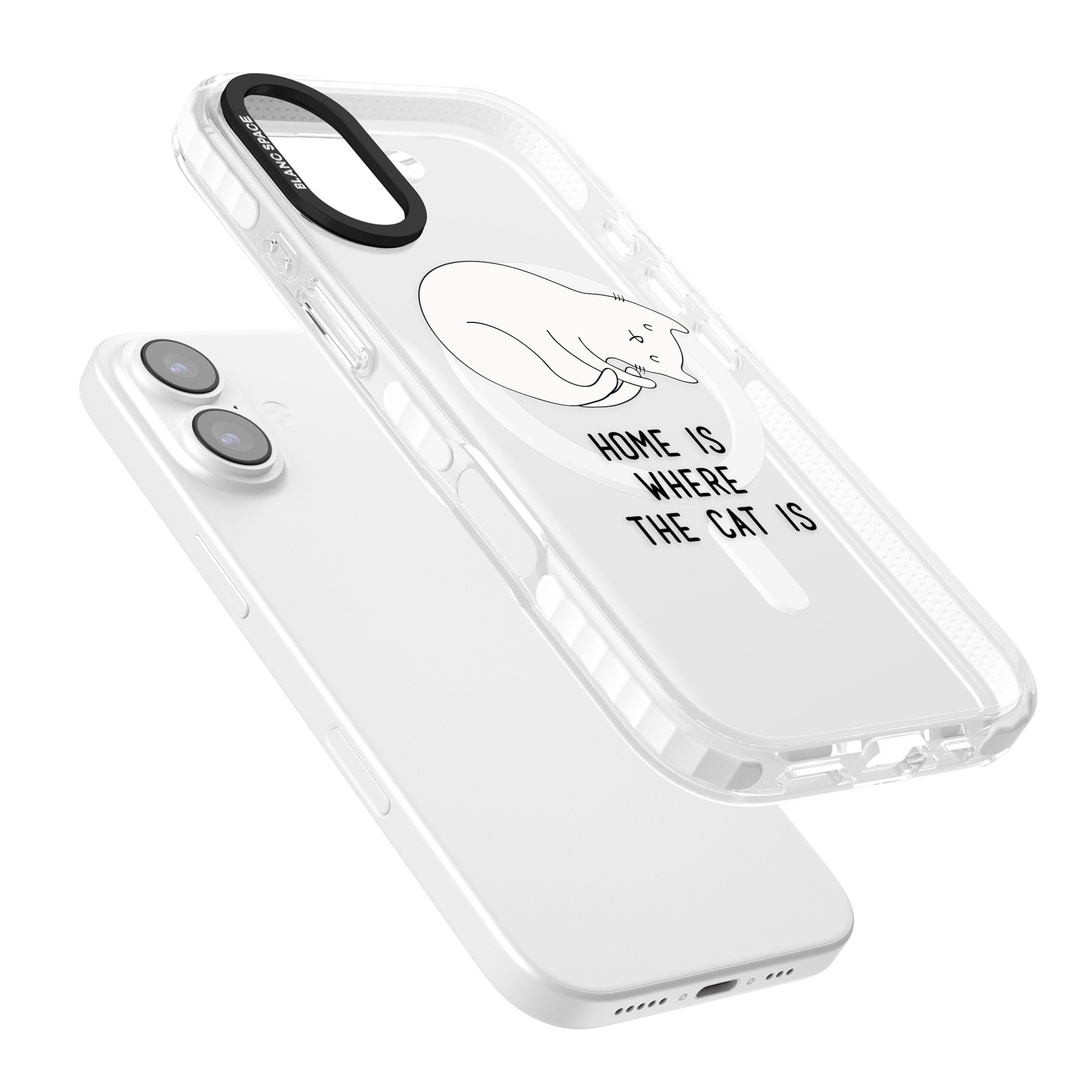 Home Is Where The Cat Is iPhone 17 Impact Pro Clear Phone Case Colours