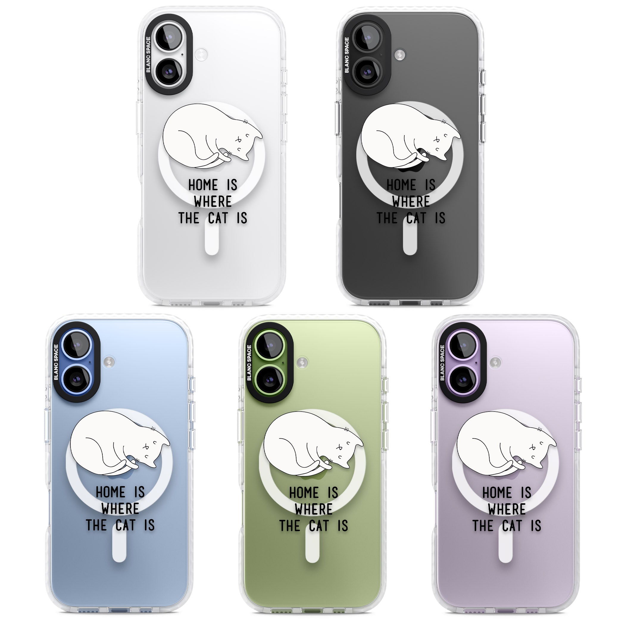 Home Is Where The Cat Is iPhone 17 Impact Pro Clear Phone Case APT Impact Protection