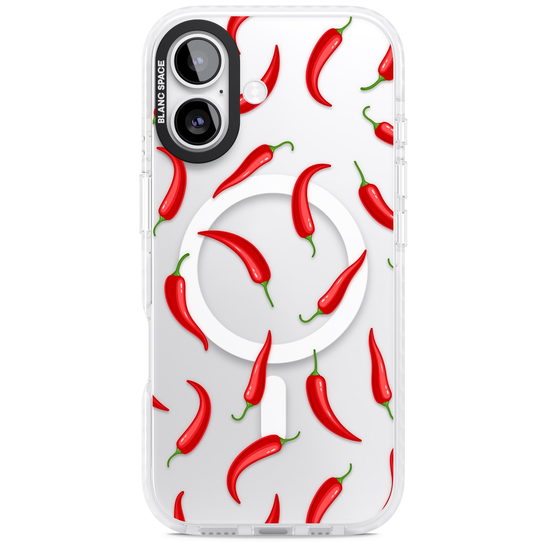 Chilli Pattern iPhone 17 Impact Pro Clear Phone Case