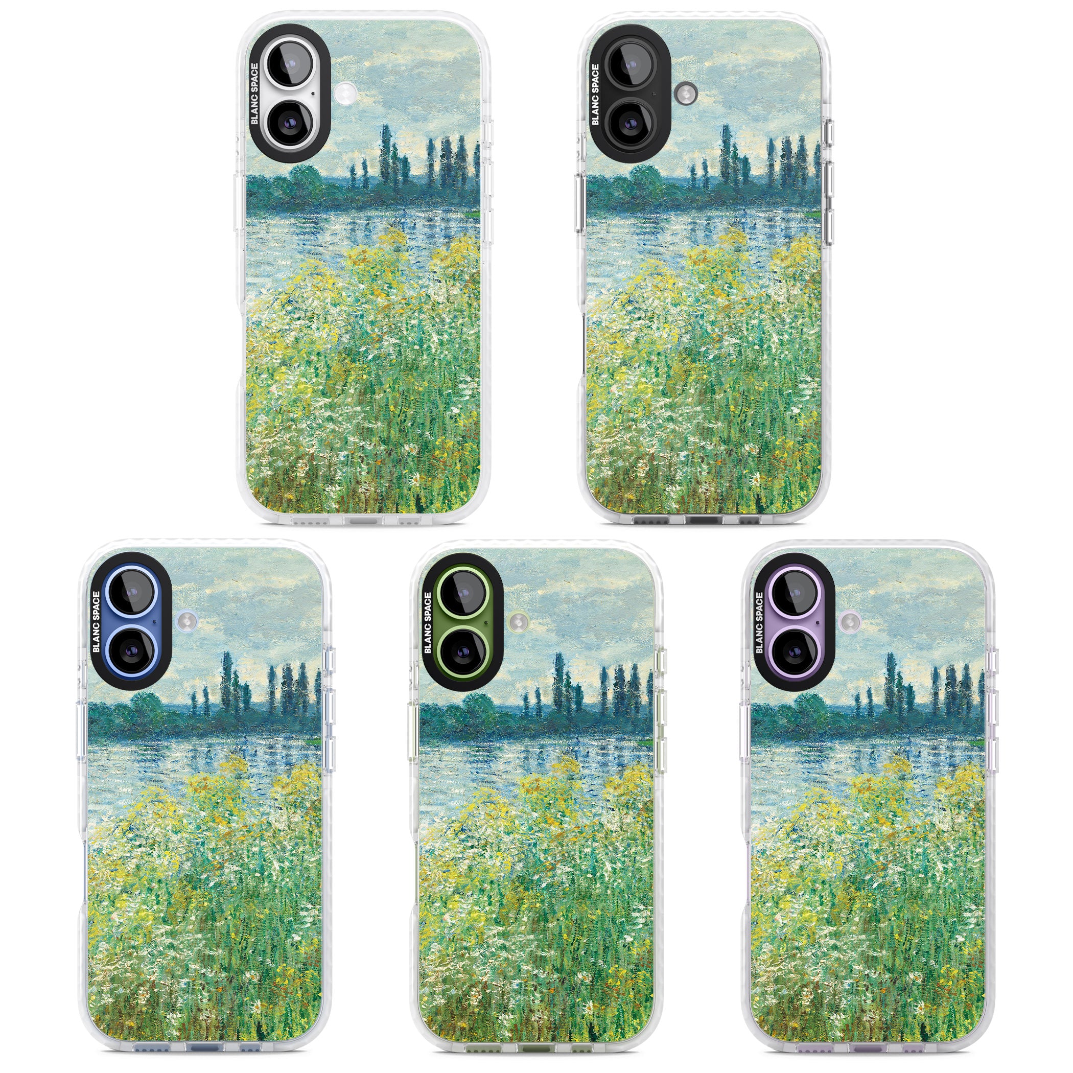 Banks Of The Seine By Claude Monet iPhone 17 Impact Pro Clear Phone Case APT Impact Protection