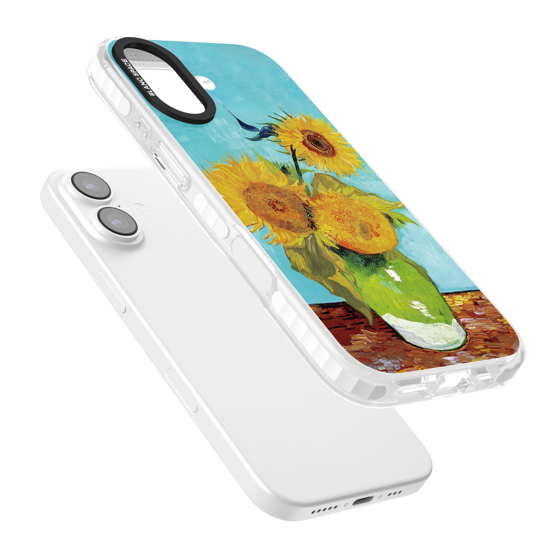 Vase With Three Sunflowers iPhone 17 Impact Pro Clear Phone Case Colours