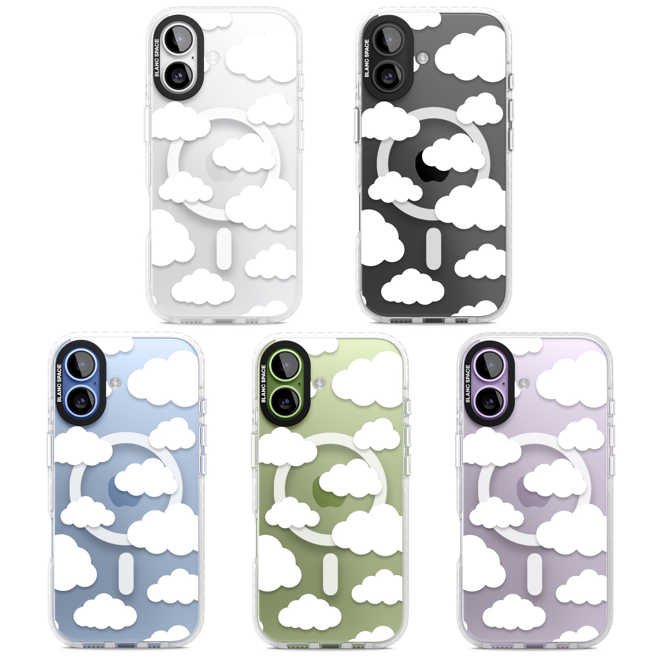 Cloud Pattern iPhone 17 Impact Pro Clear Phone Case APT Impact Protection