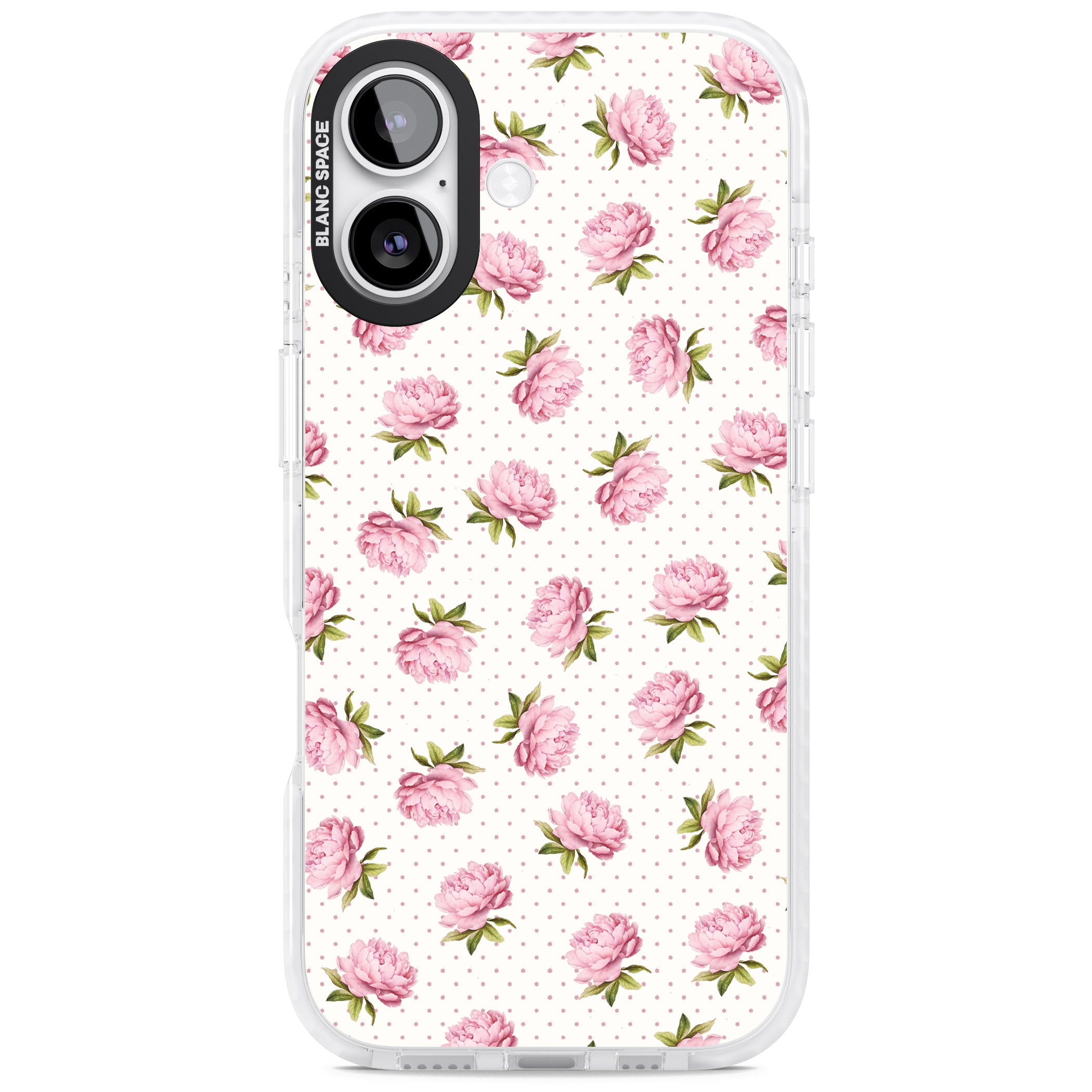 Soft Peonies iPhone 17 Impact Pro Clear Phone Case