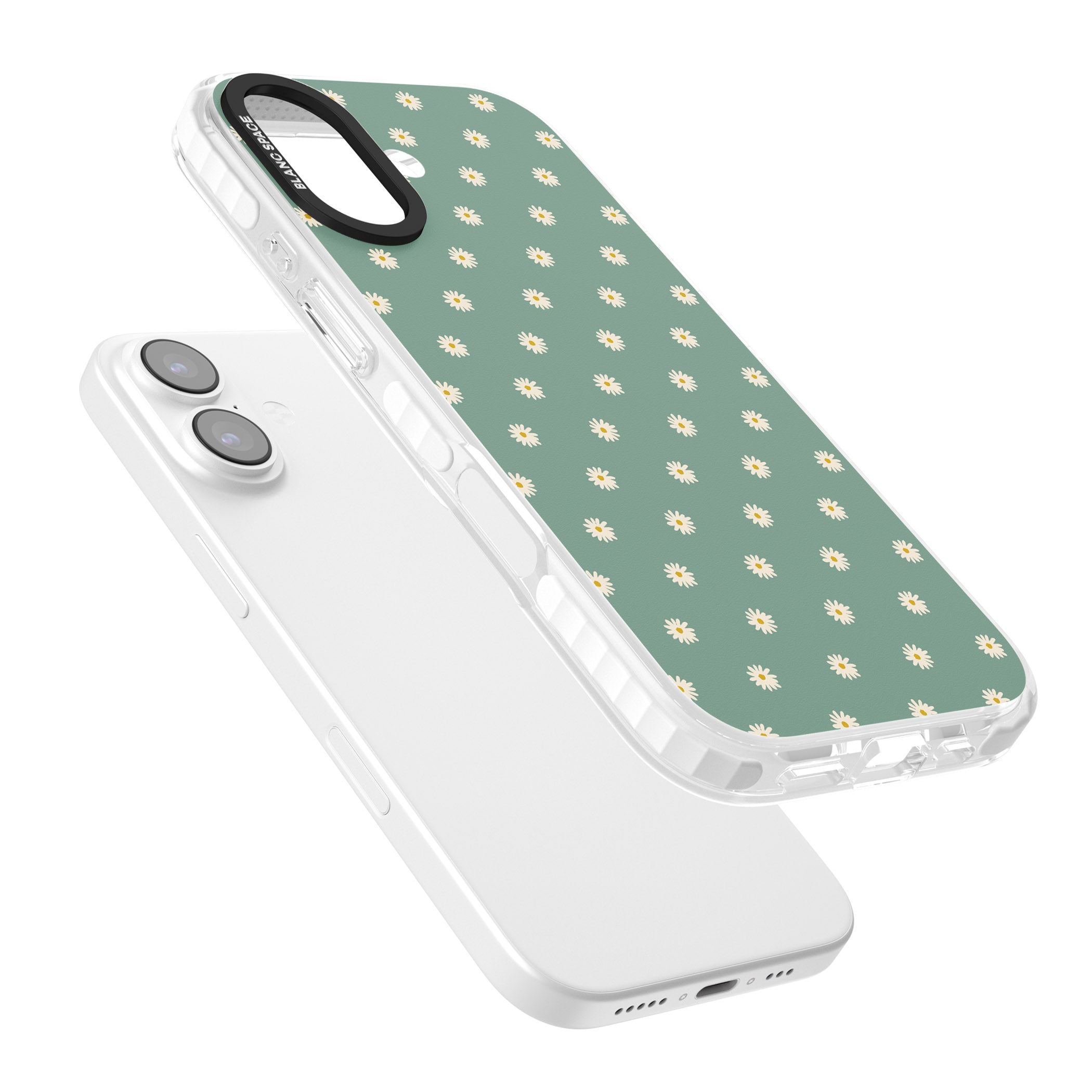 Sage Daisy Floral iPhone 17 Impact Pro Clear Phone Case Colours