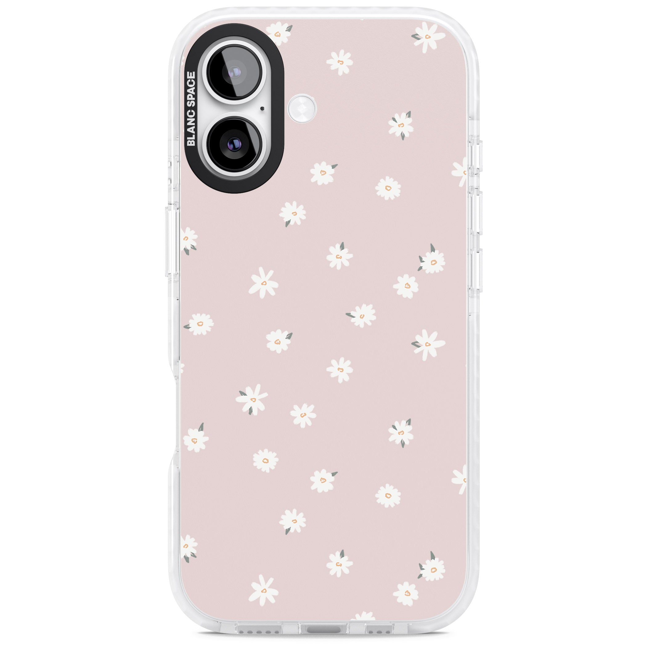 Painted Daises On Pink iPhone 17 Impact Pro Clear Phone Case