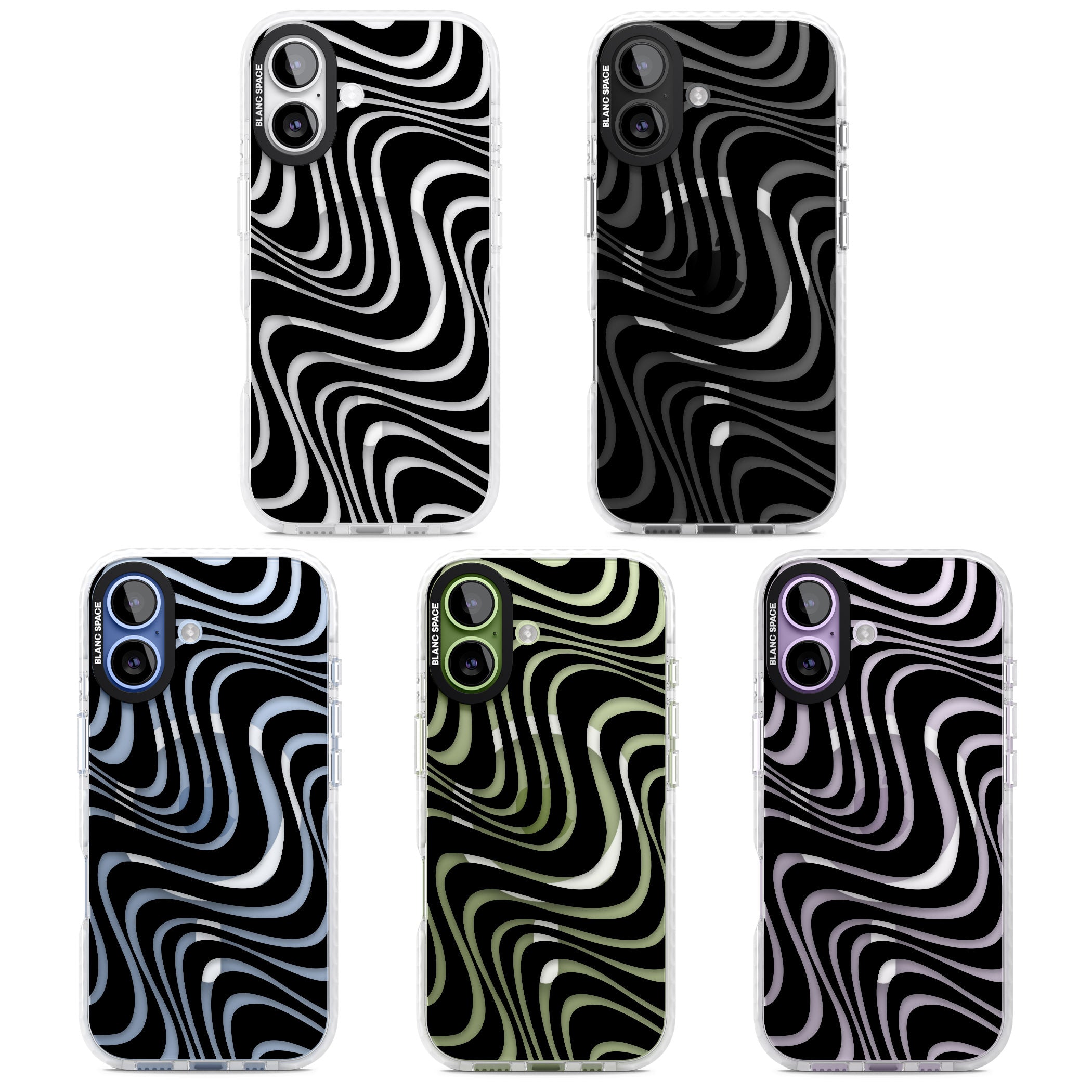 Abstract Waves iPhone 17 Impact Pro Clear Phone Case APT Impact Protection