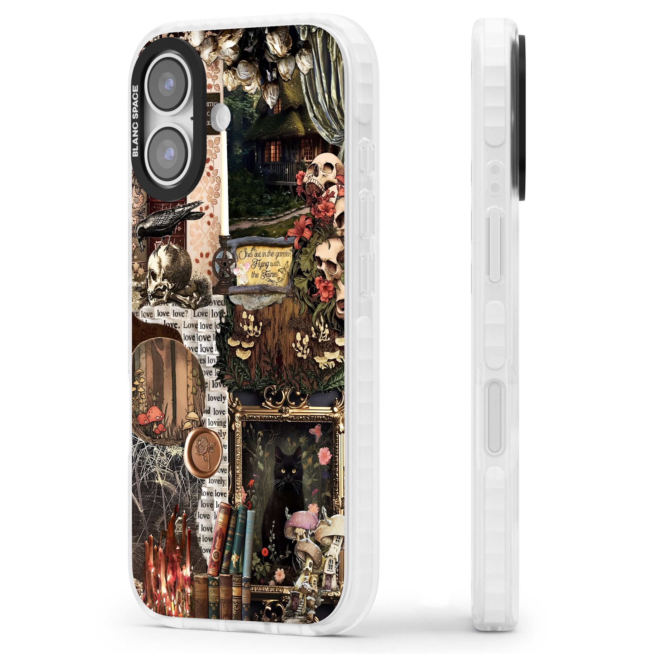 Academia Collage iPhone 17 Impact Pro Clear Phone Case Side Profile