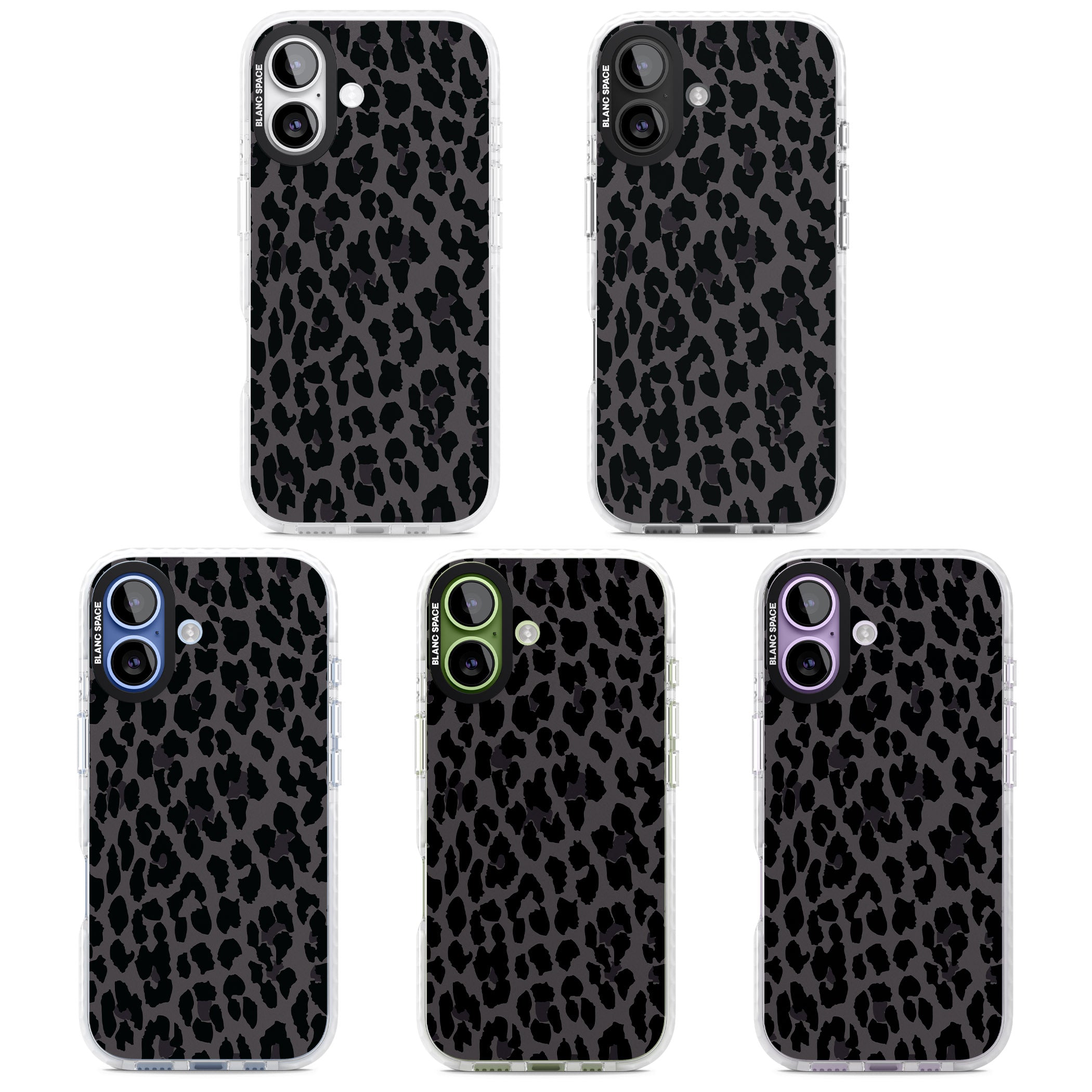 Dark Leopard Print iPhone 17 Impact Pro Clear Phone Case APT Impact Protection