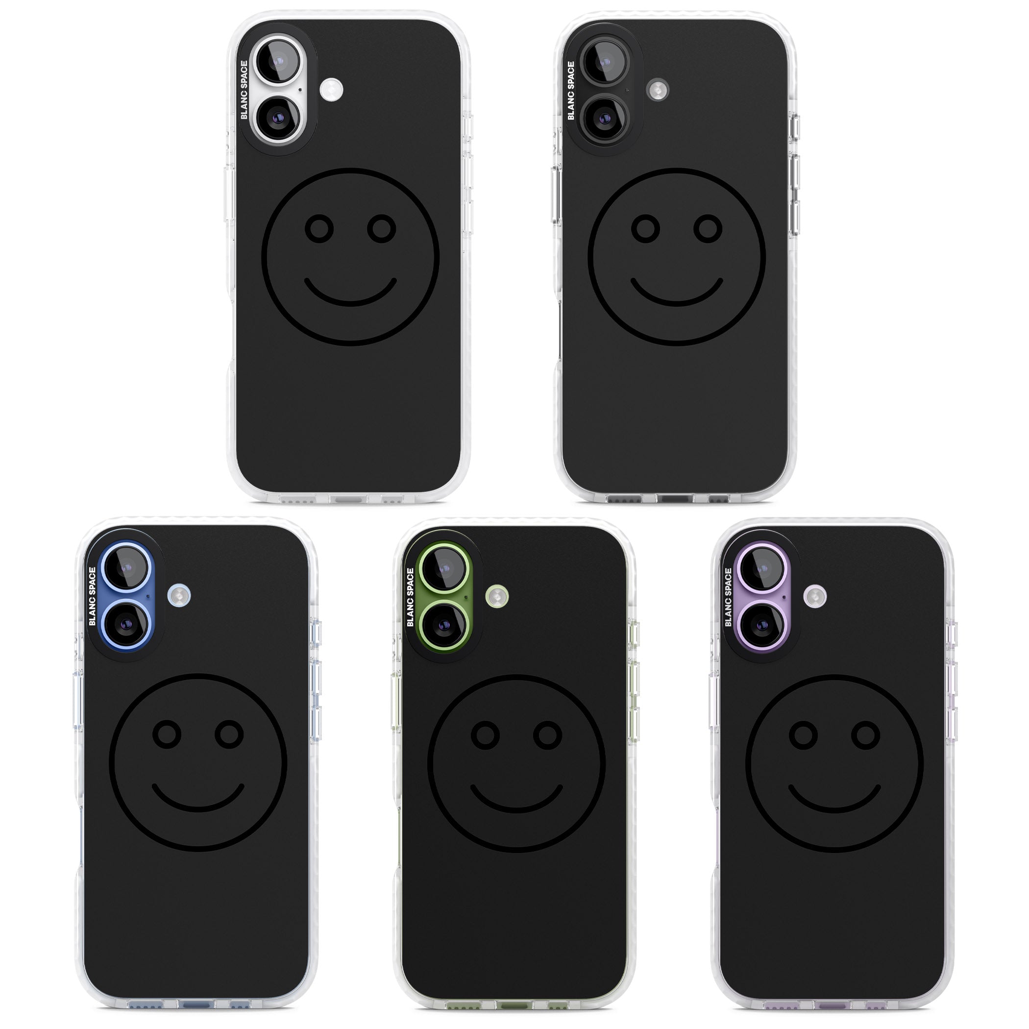 Dark Smiley Face iPhone 17 Impact Pro Clear Phone Case APT Impact Protection