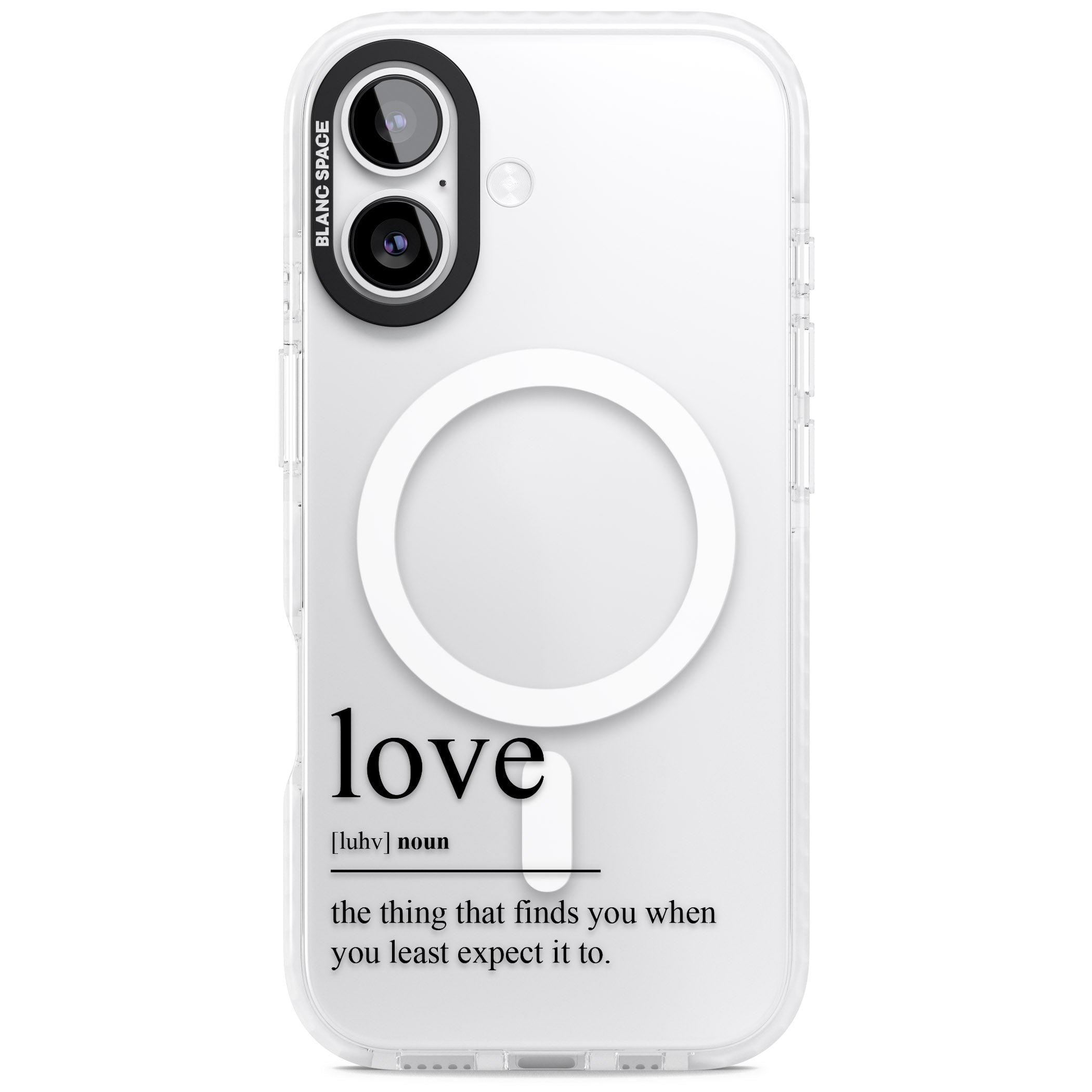 Love iPhone 17 Impact Pro Clear Phone Case