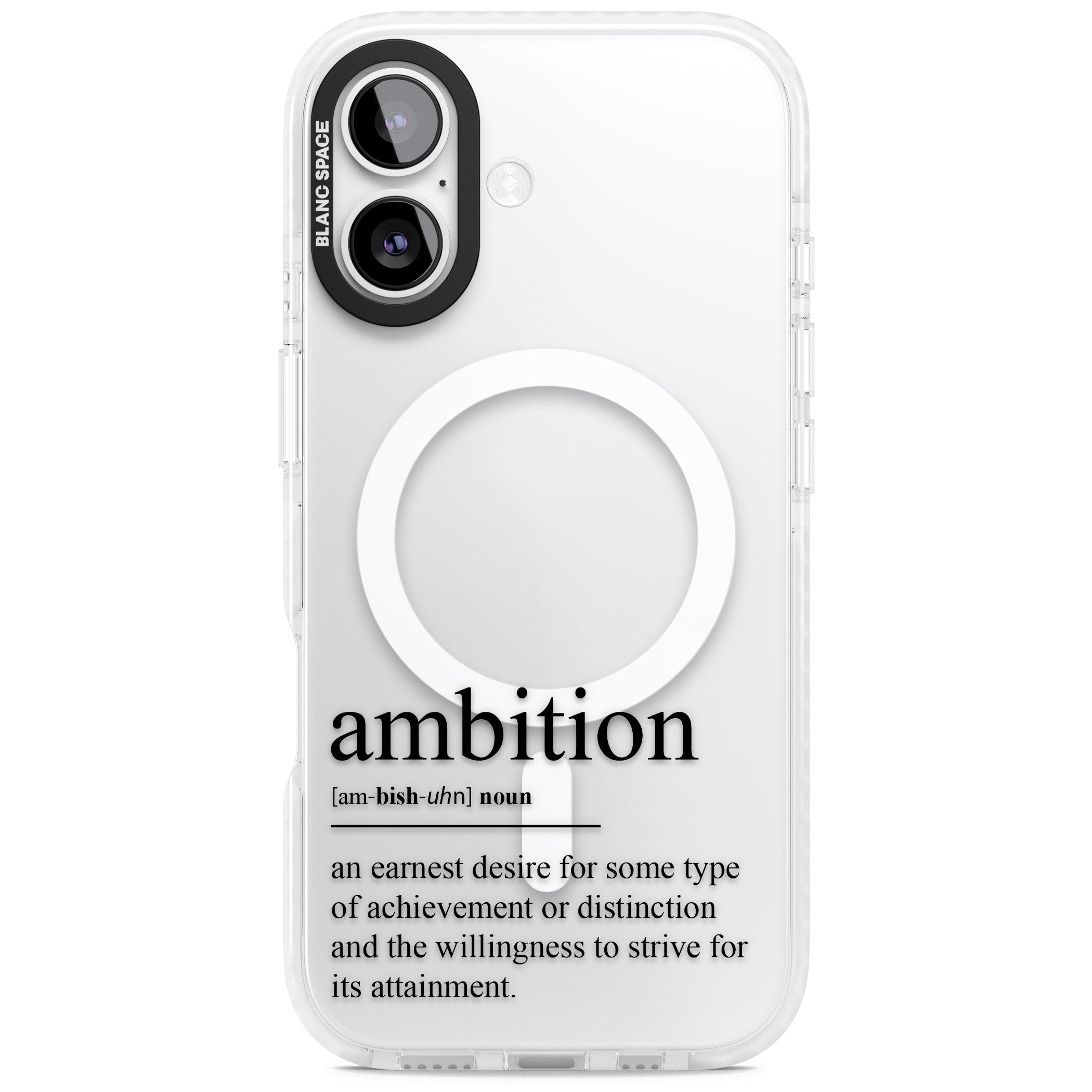 Ambition iPhone 17 Impact Pro Clear Phone Case