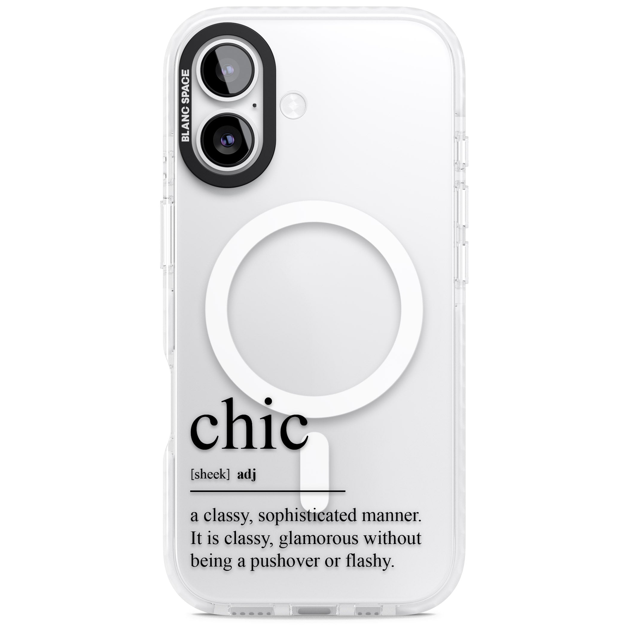 Chic iPhone 17 Impact Pro Clear Phone Case