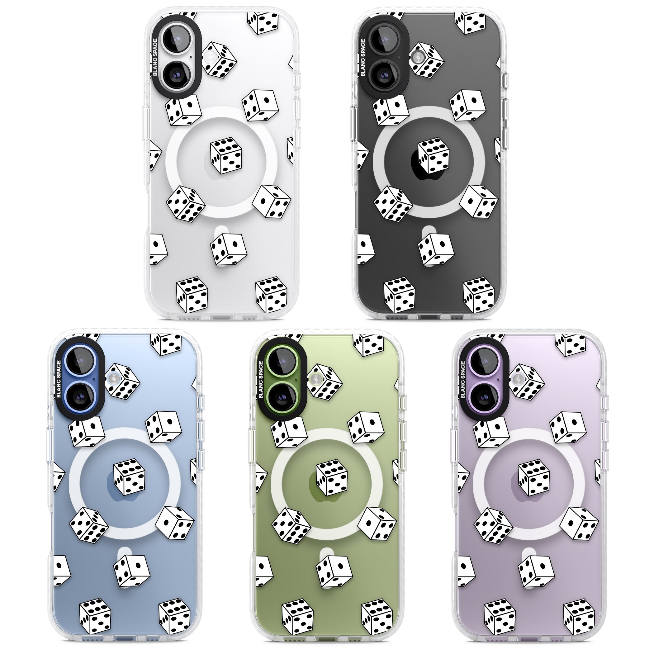 Clear Dice Pattern iPhone 17 Impact Pro Clear Phone Case APT Impact Protection