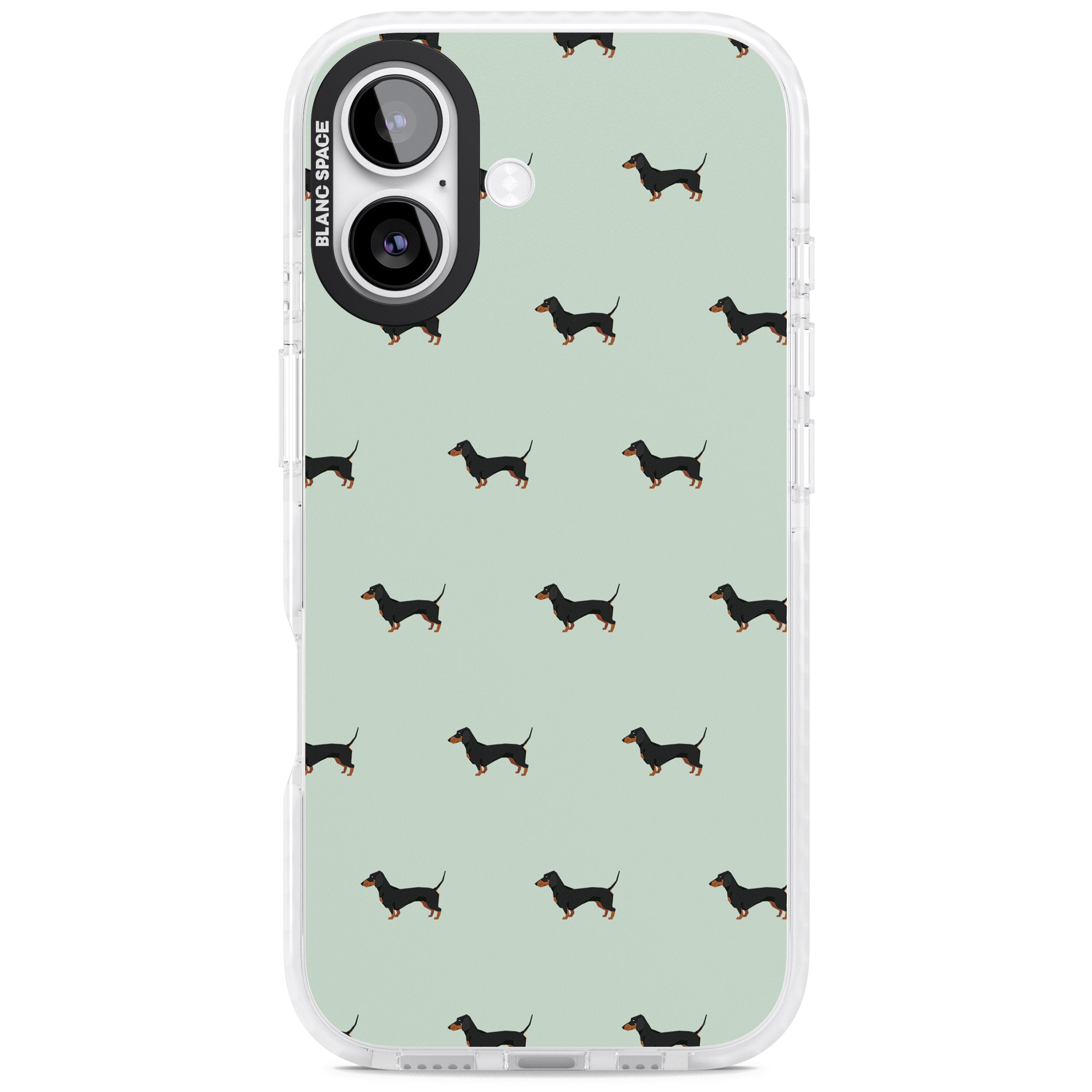 Dachshund Dog Pattern iPhone 17 Impact Pro Clear Phone Case