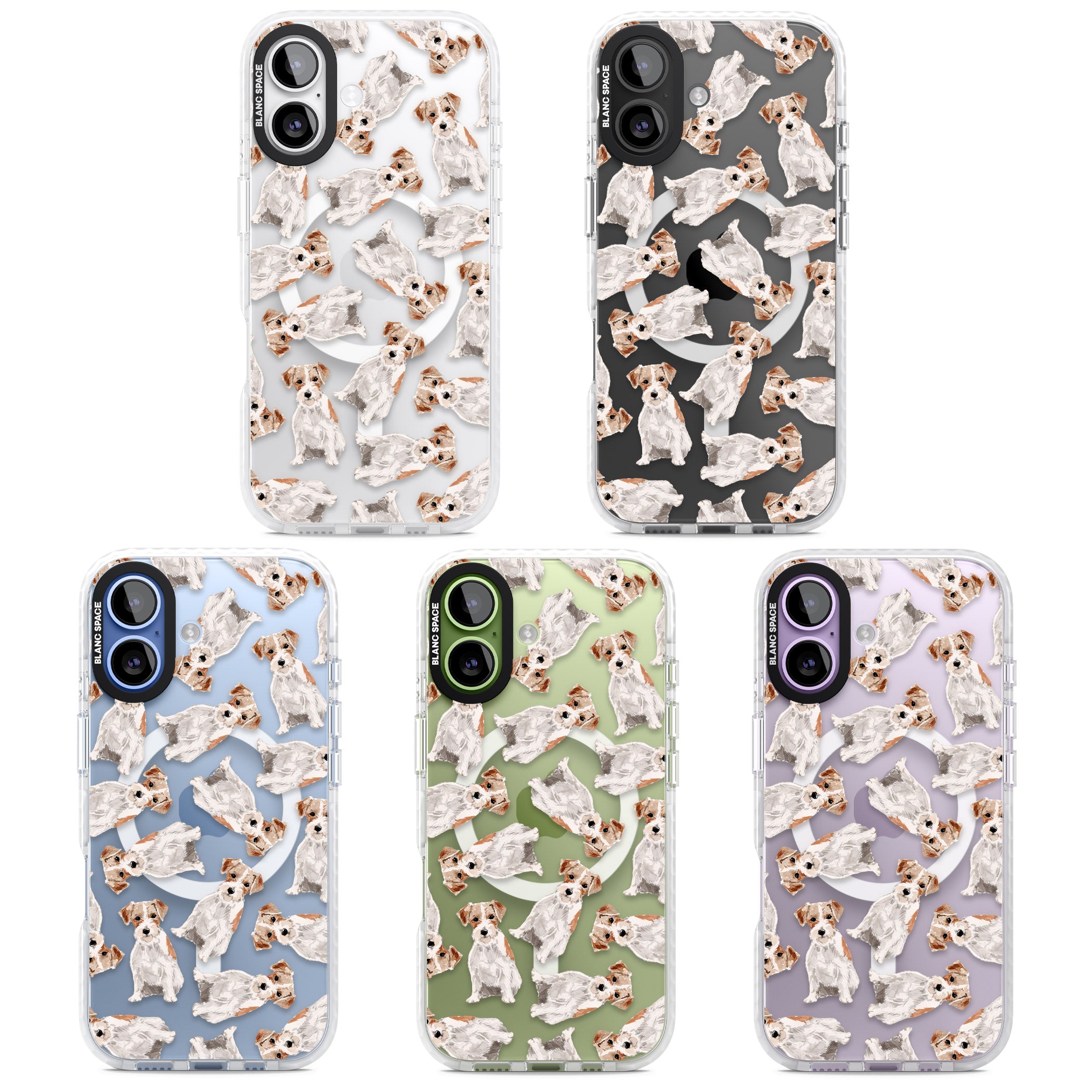 Whimsical Wirehaired Jack Russell iPhone 17 Impact Pro Clear Phone Case APT Impact Protection