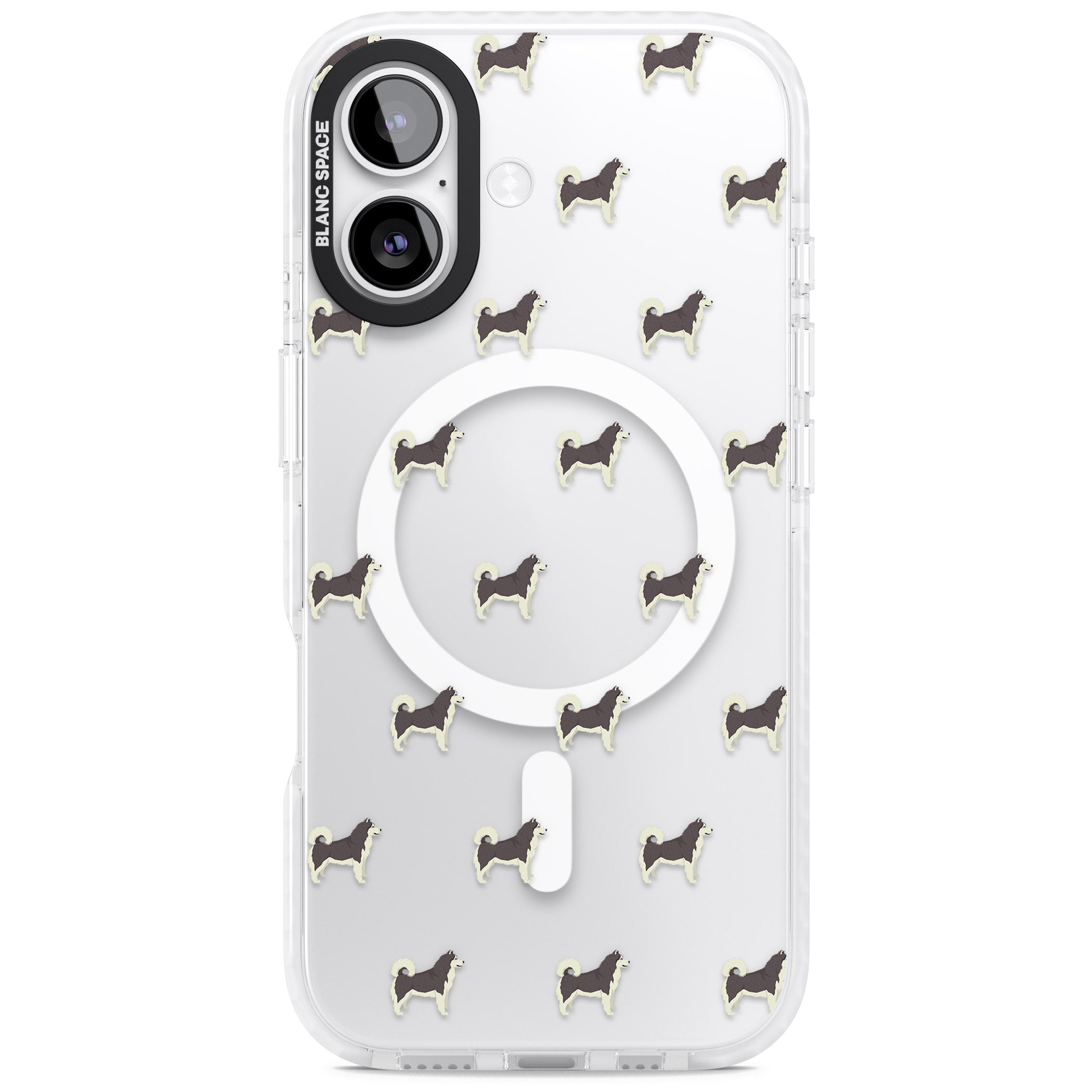Alaskan Malamute Dog Pattern iPhone 17 Impact Pro Clear Phone Case