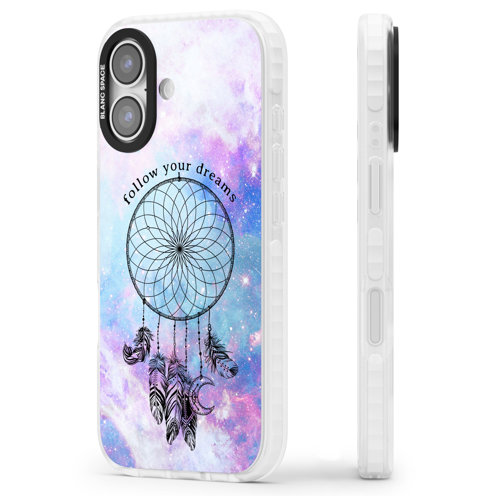 Galaxy Dreamcatcher iPhone 17 Impact Pro Clear Phone Case Side Profile