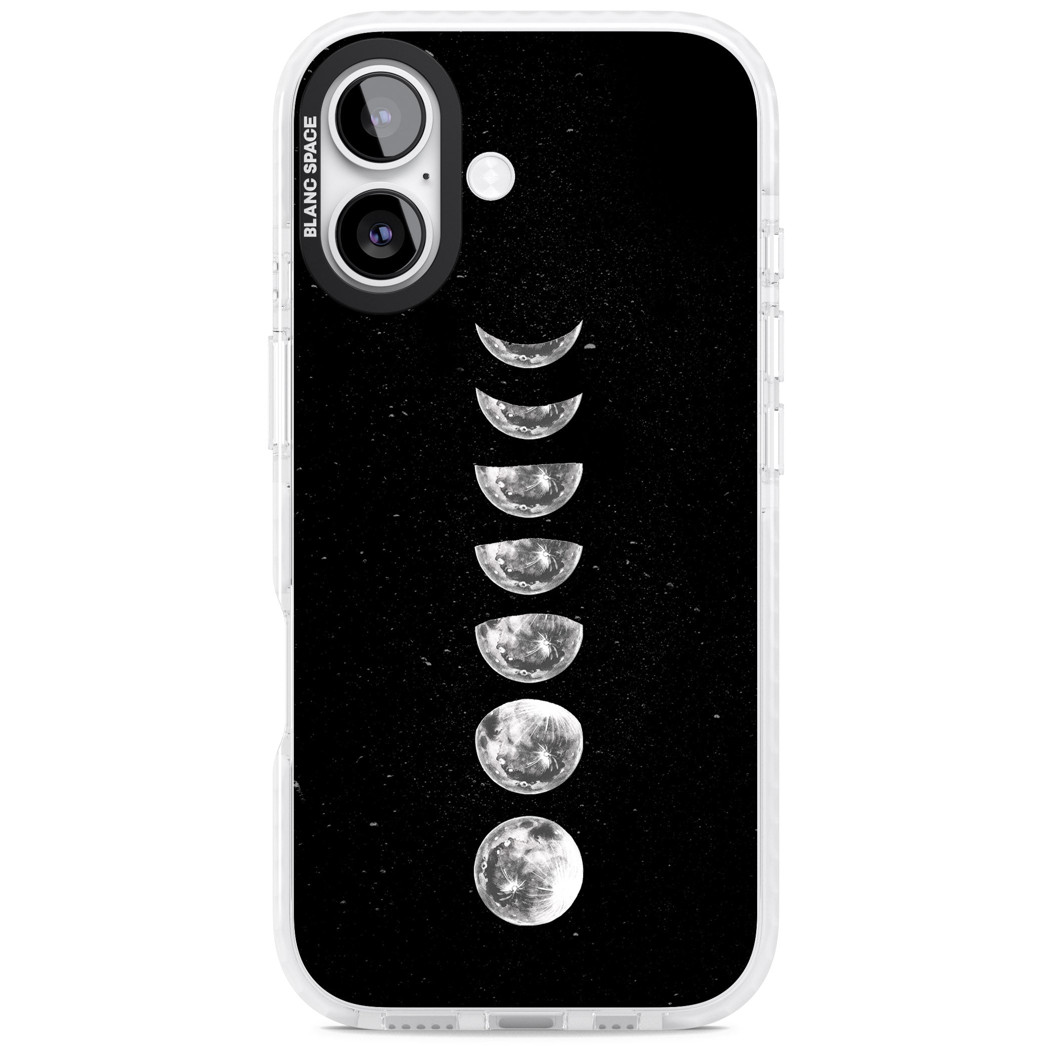 Light Watercolour Moons iPhone 17 Impact Pro Clear Phone Case