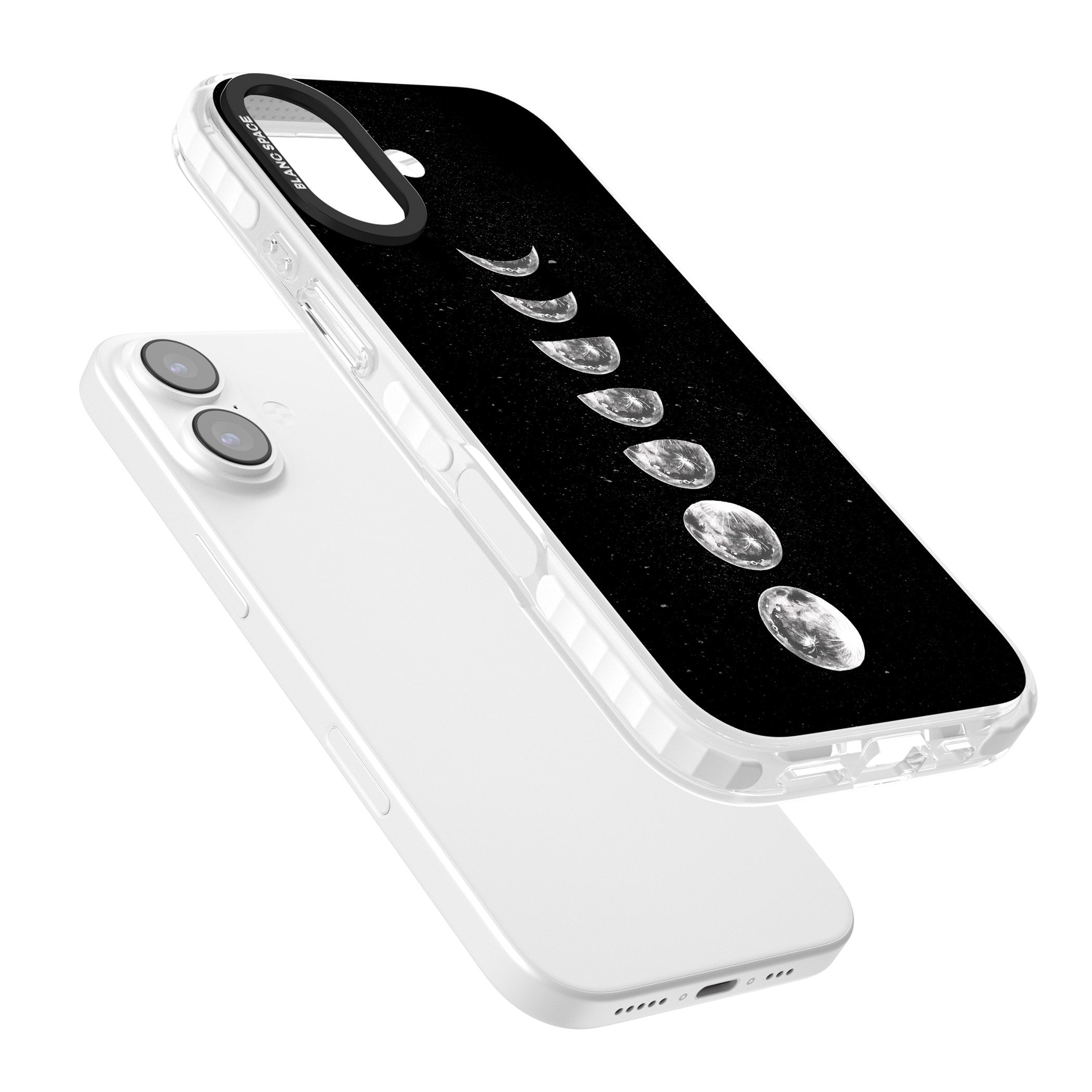 Light Watercolour Moons iPhone 17 Impact Pro Clear Phone Case Colours