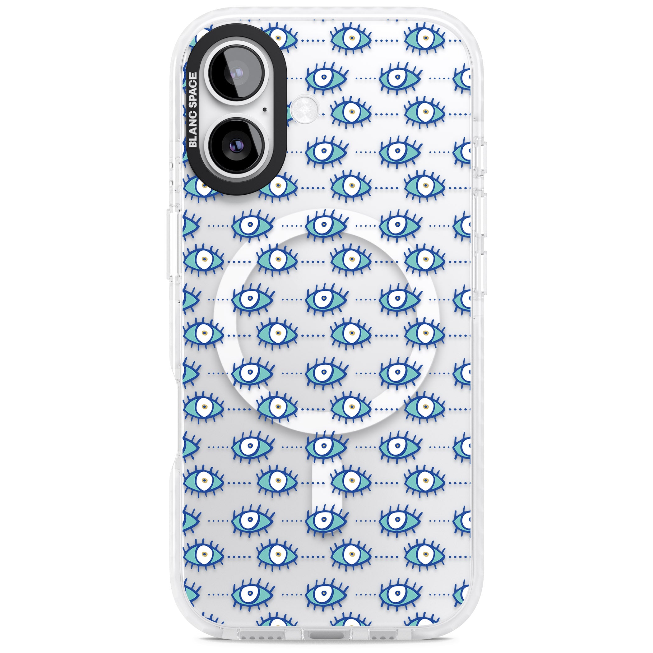 Psychedelic Eyes iPhone 17 Impact Pro Clear Phone Case