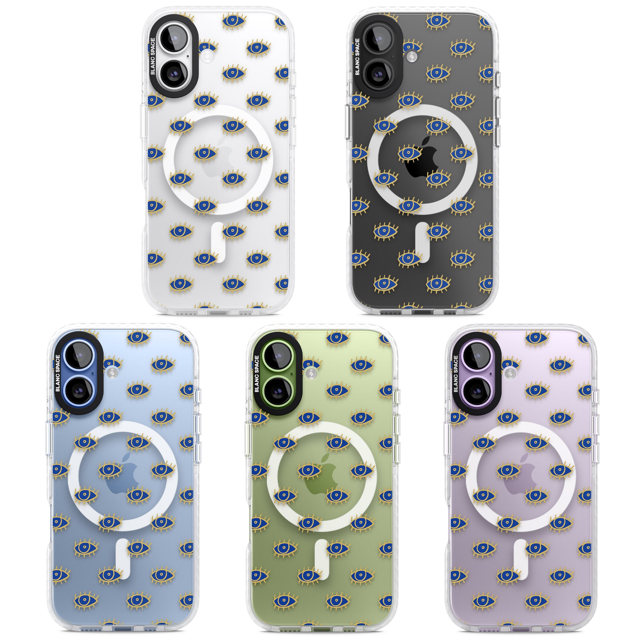 Psychedelic Eyes Pattern Classic iPhone 17 Impact Pro Clear Phone Case APT Impact Protection
