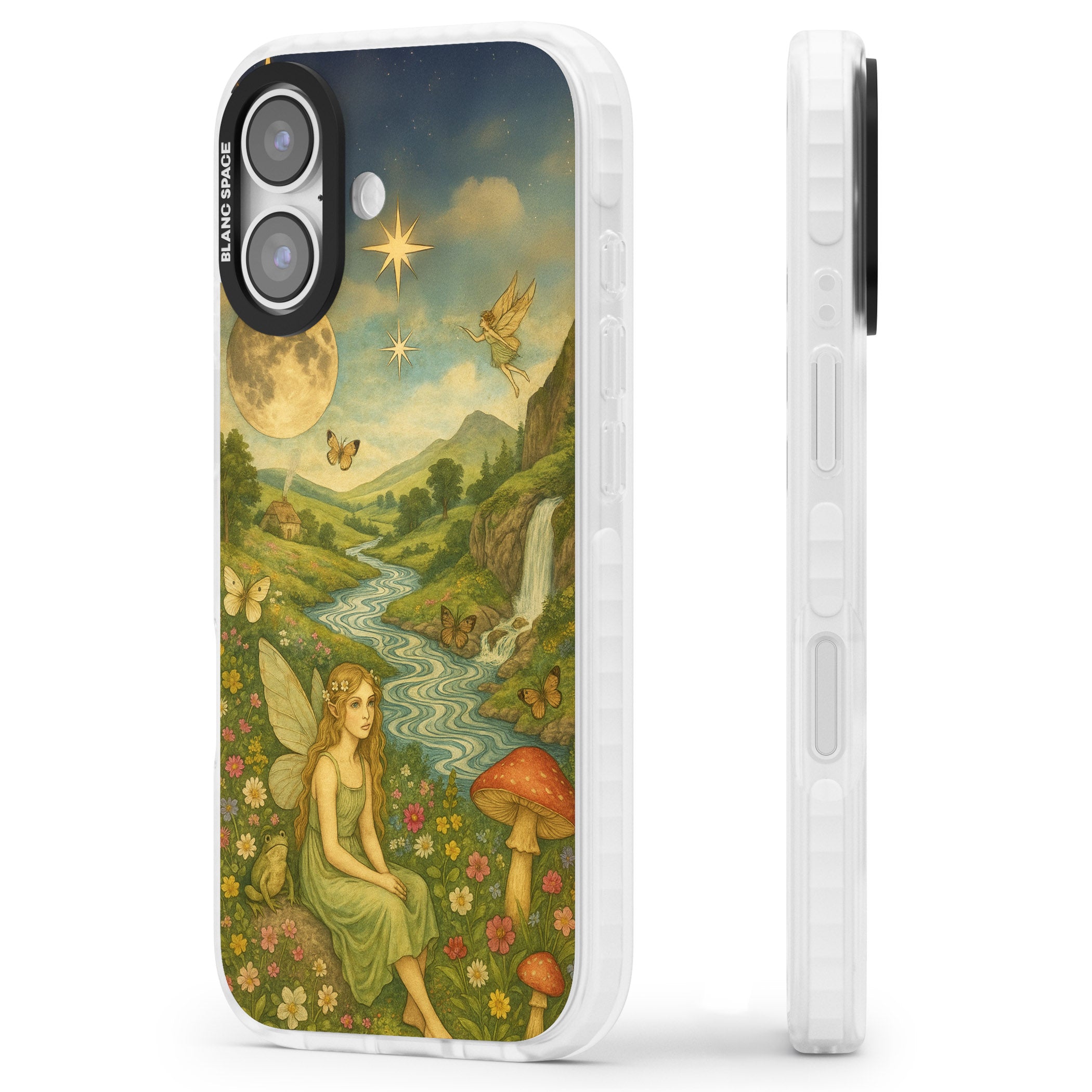 Nature Fairy iPhone 17 Impact Pro Clear Phone Case Side Profile