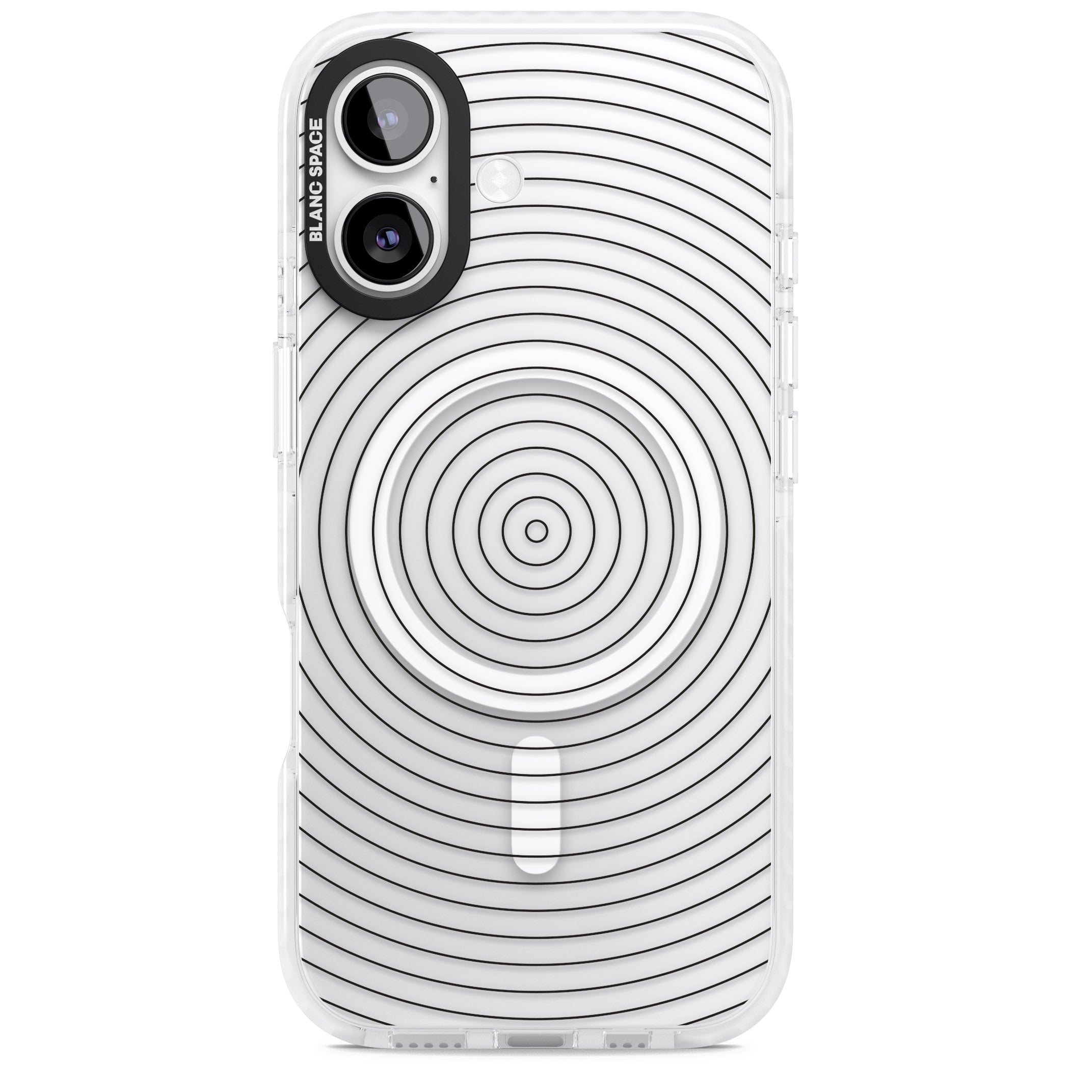Concentric Lines: Monochrome Vibes iPhone 17 Impact Pro Clear Phone Case