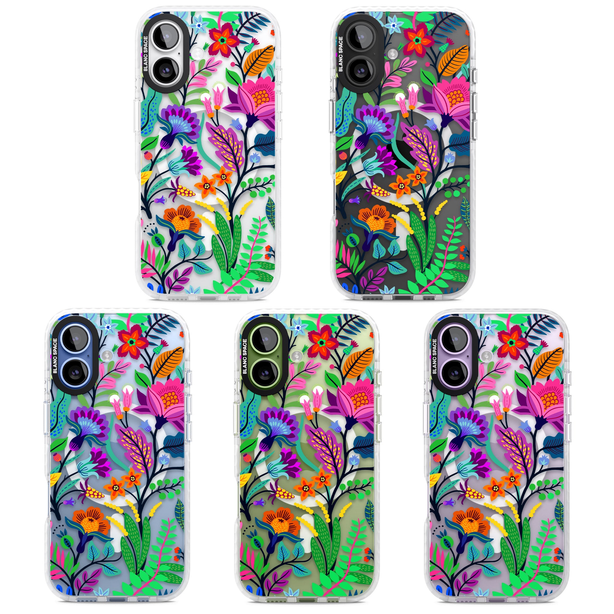 Floral Vibe iPhone 17 Impact Pro Clear Phone Case APT Impact Protection