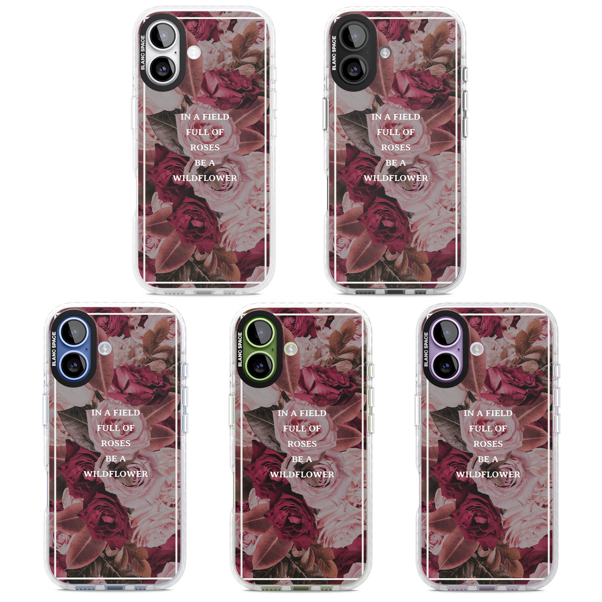 Wildflower Floral Quote iPhone 17 Impact Pro Clear Phone Case APT Impact Protection